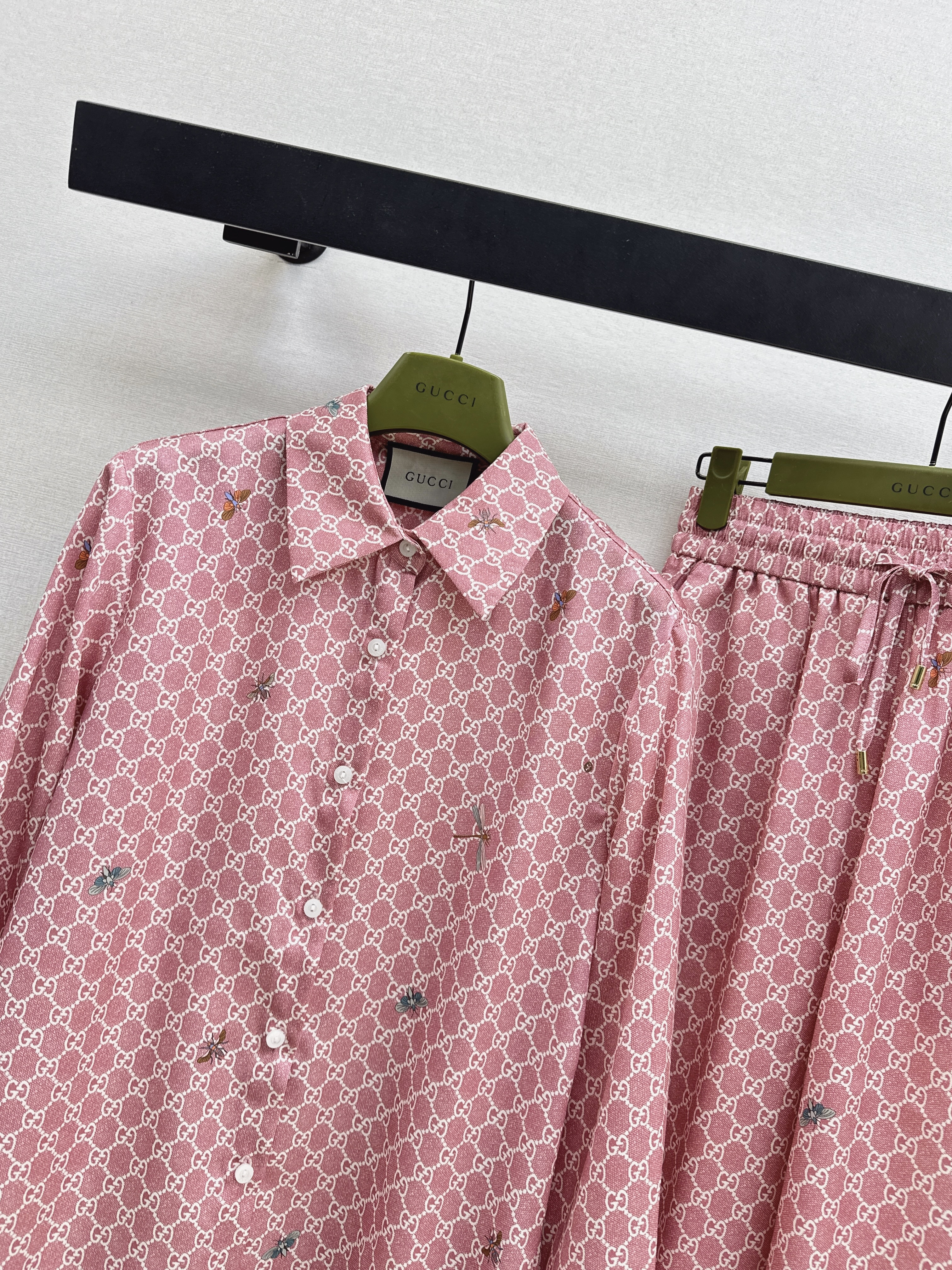 Guc 26ss print shirt pants set