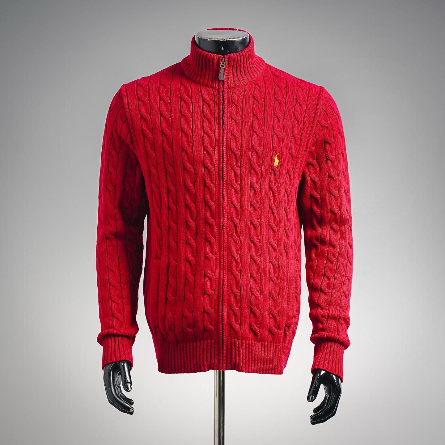 Ralph knit sweater zip-up coat