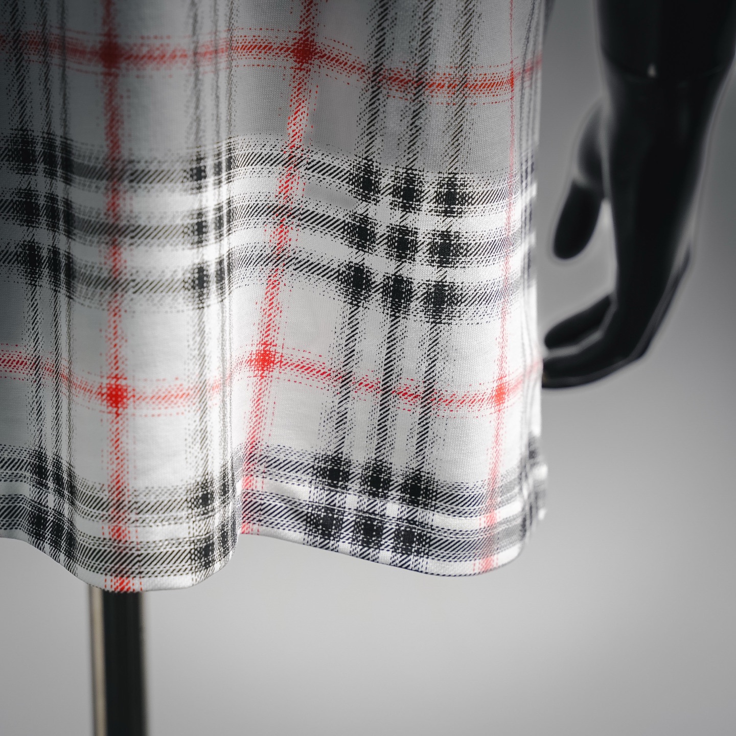 Bur gradient plaid t-shirt