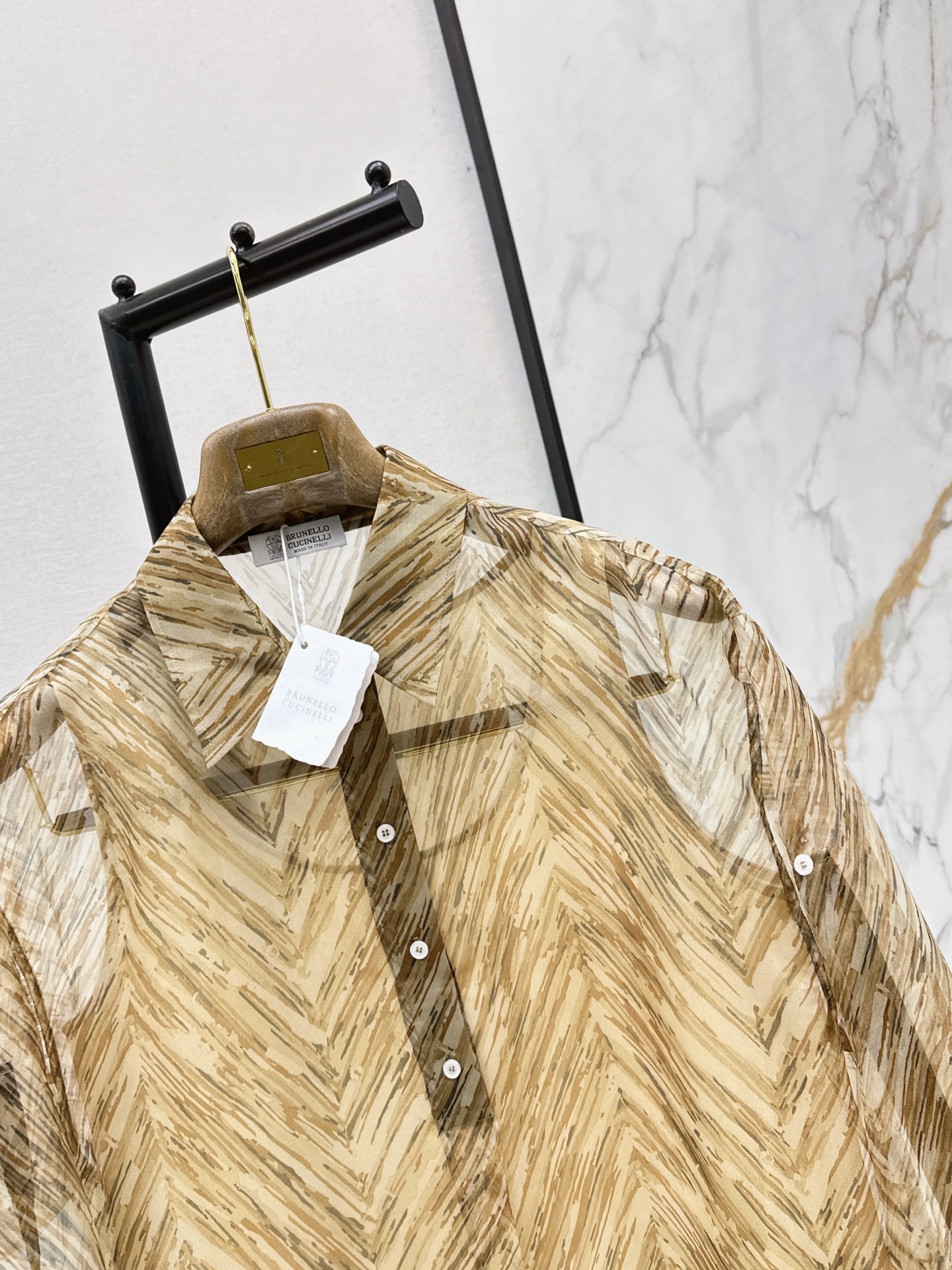 Brun 26ss print shirt dress