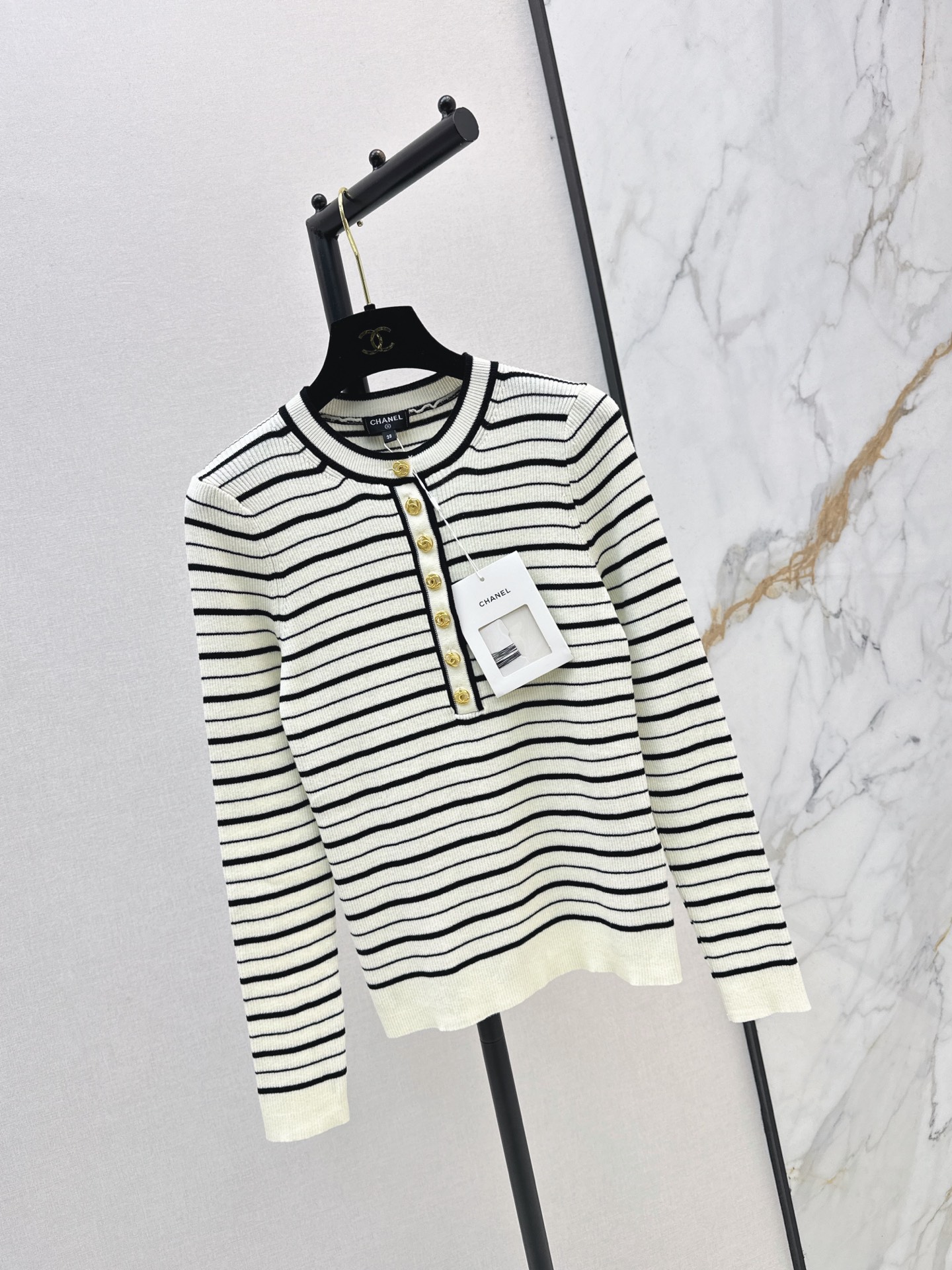 Chan 26fw stripe knitwear