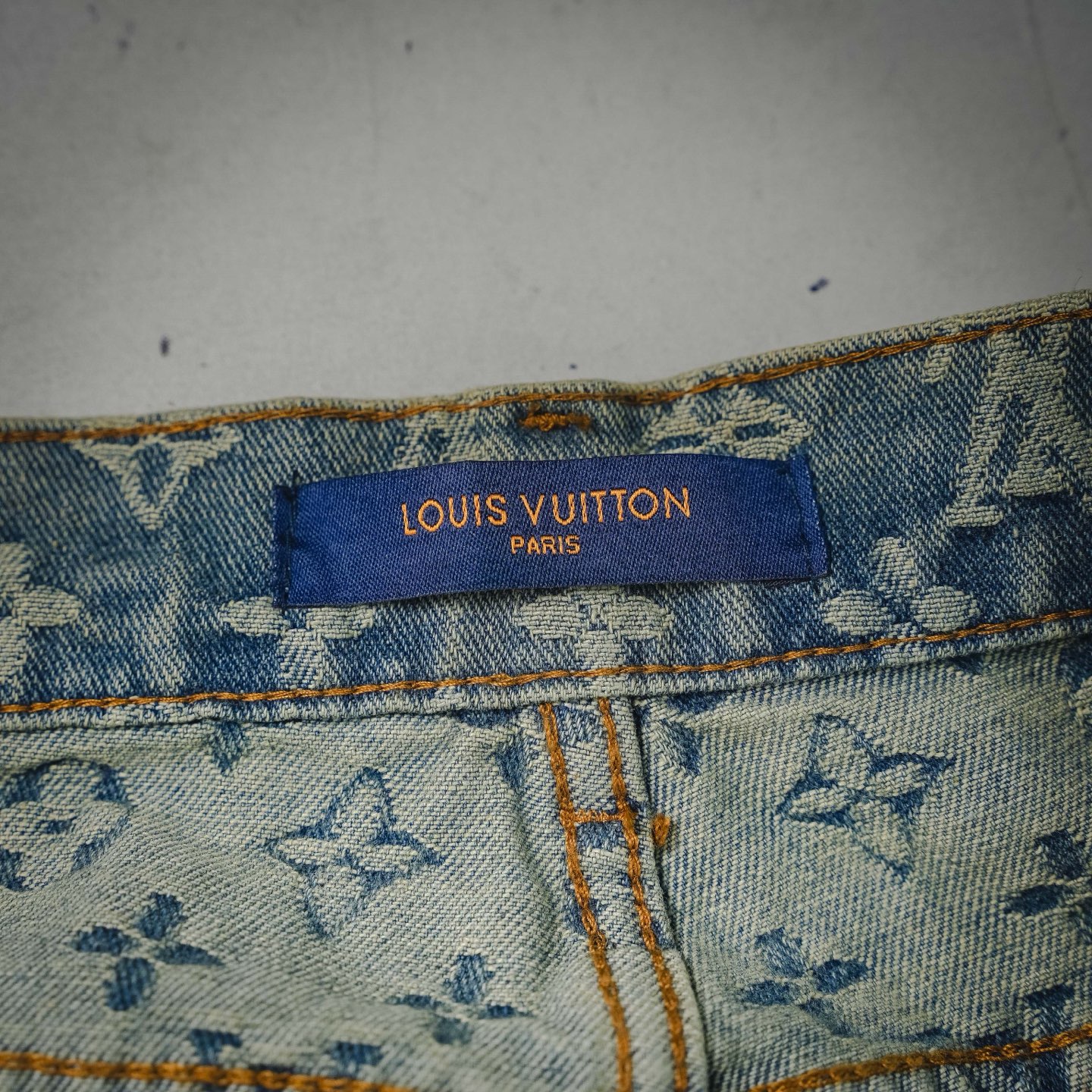 Louis jacquard staright-leg jeans