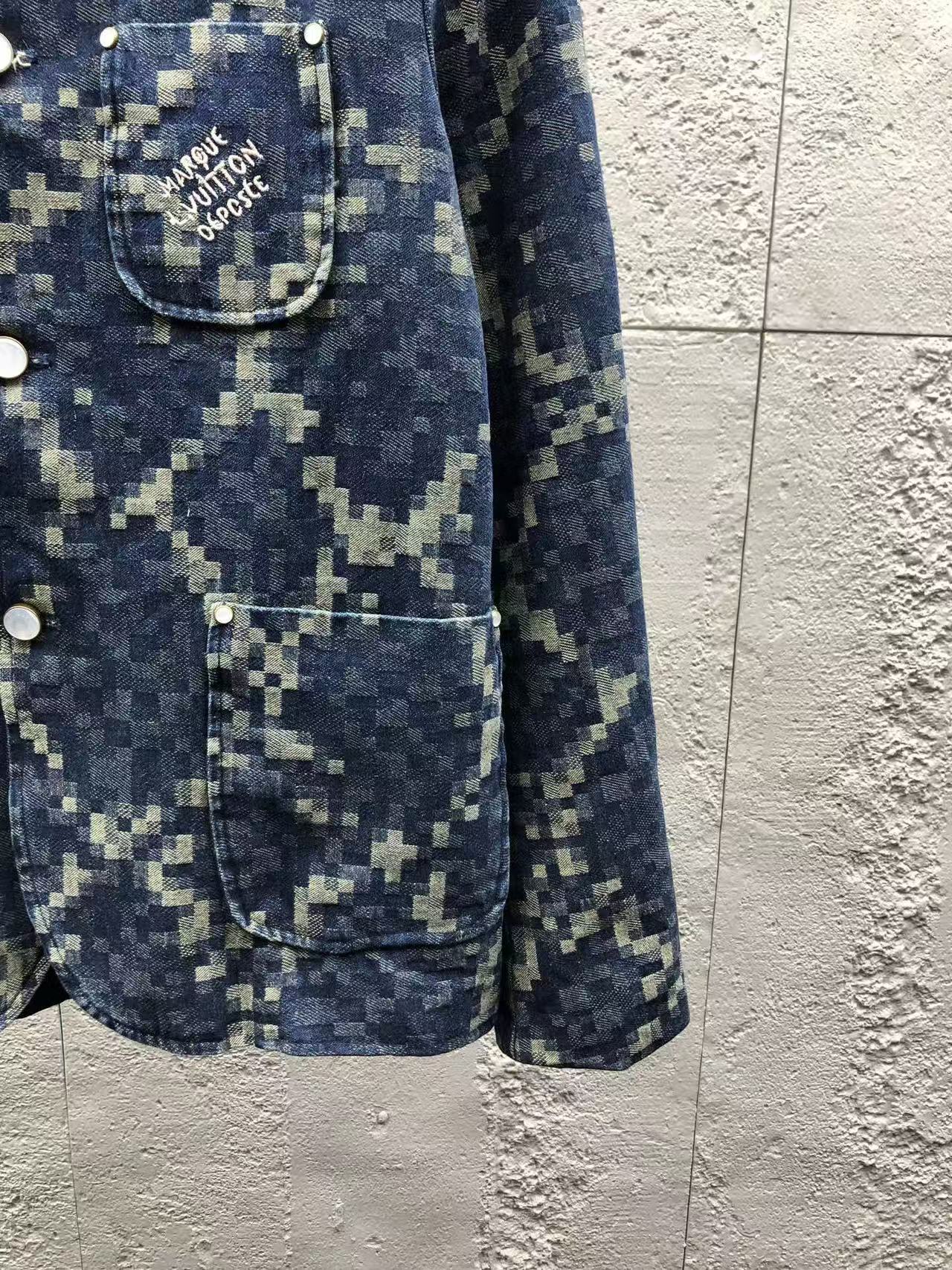 Louis snake jacquard denim jacket