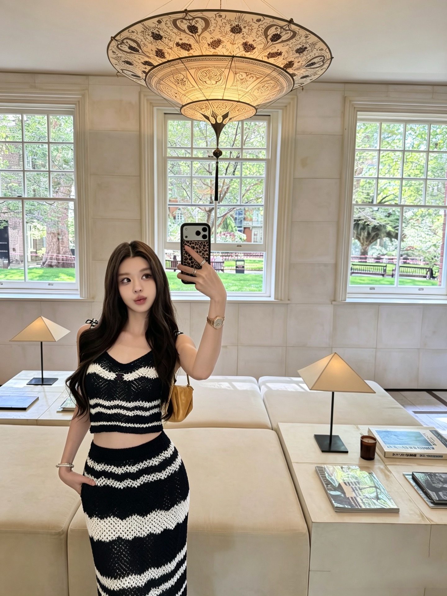 Chan 26ss camisole skirt set