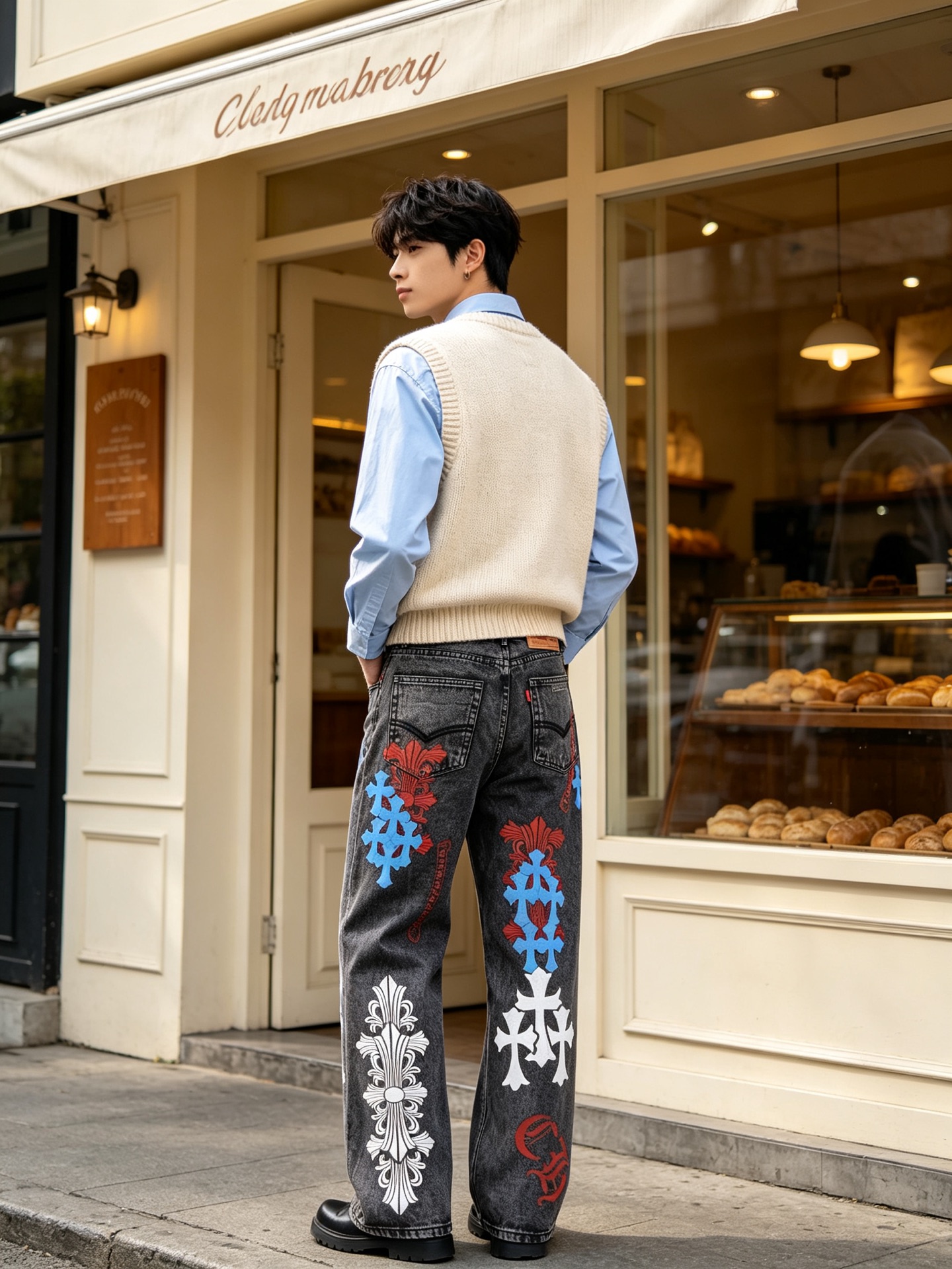 Chrome applique jeans