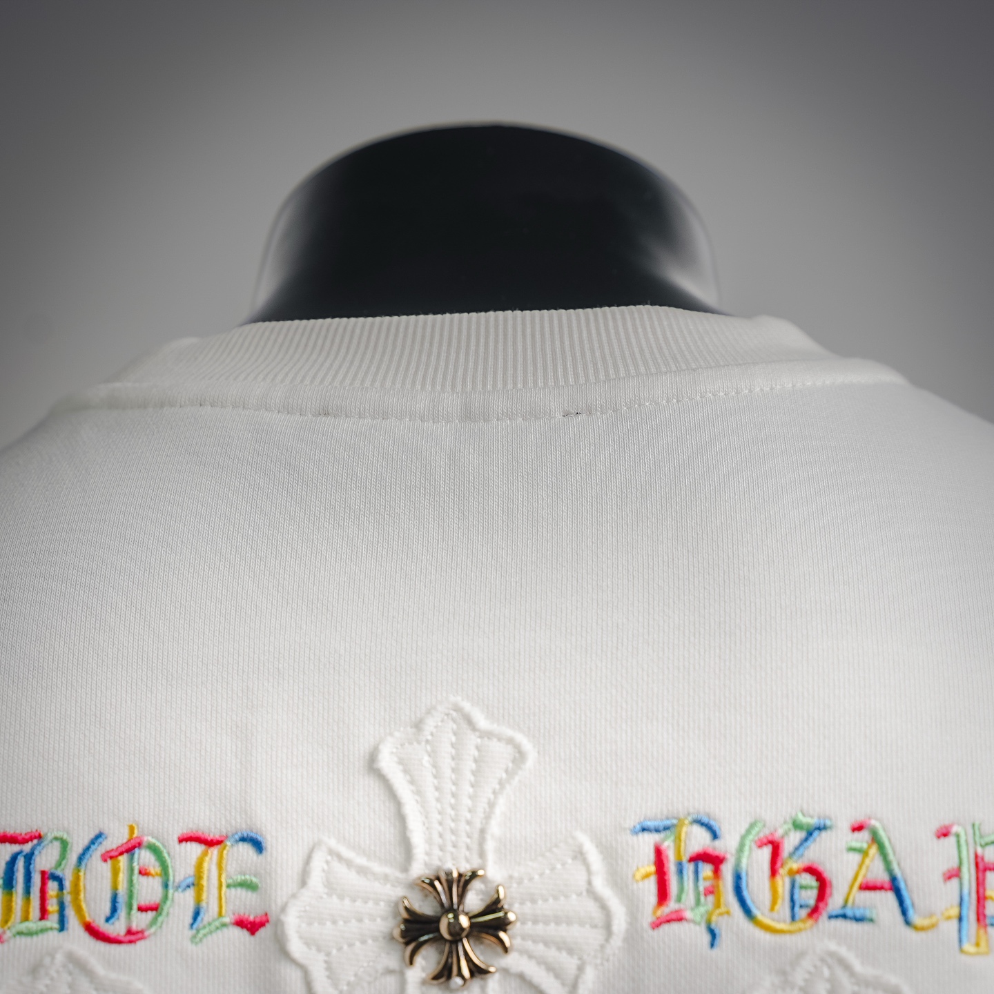 Chrome embroidered gothic sweatshirt