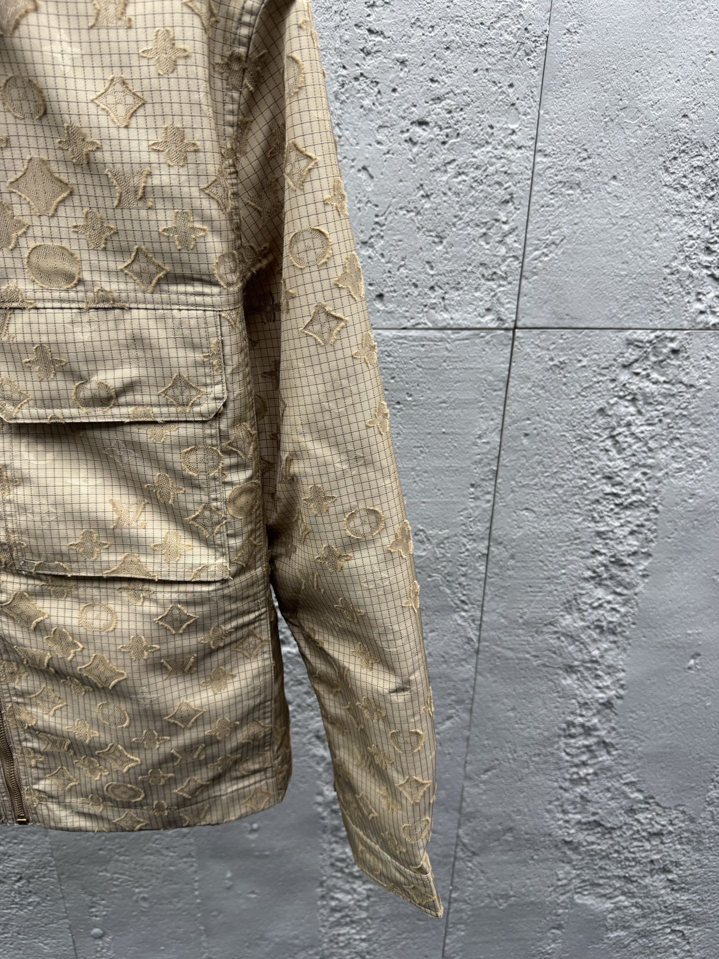 Louis all-over jacquard zip-up jacket