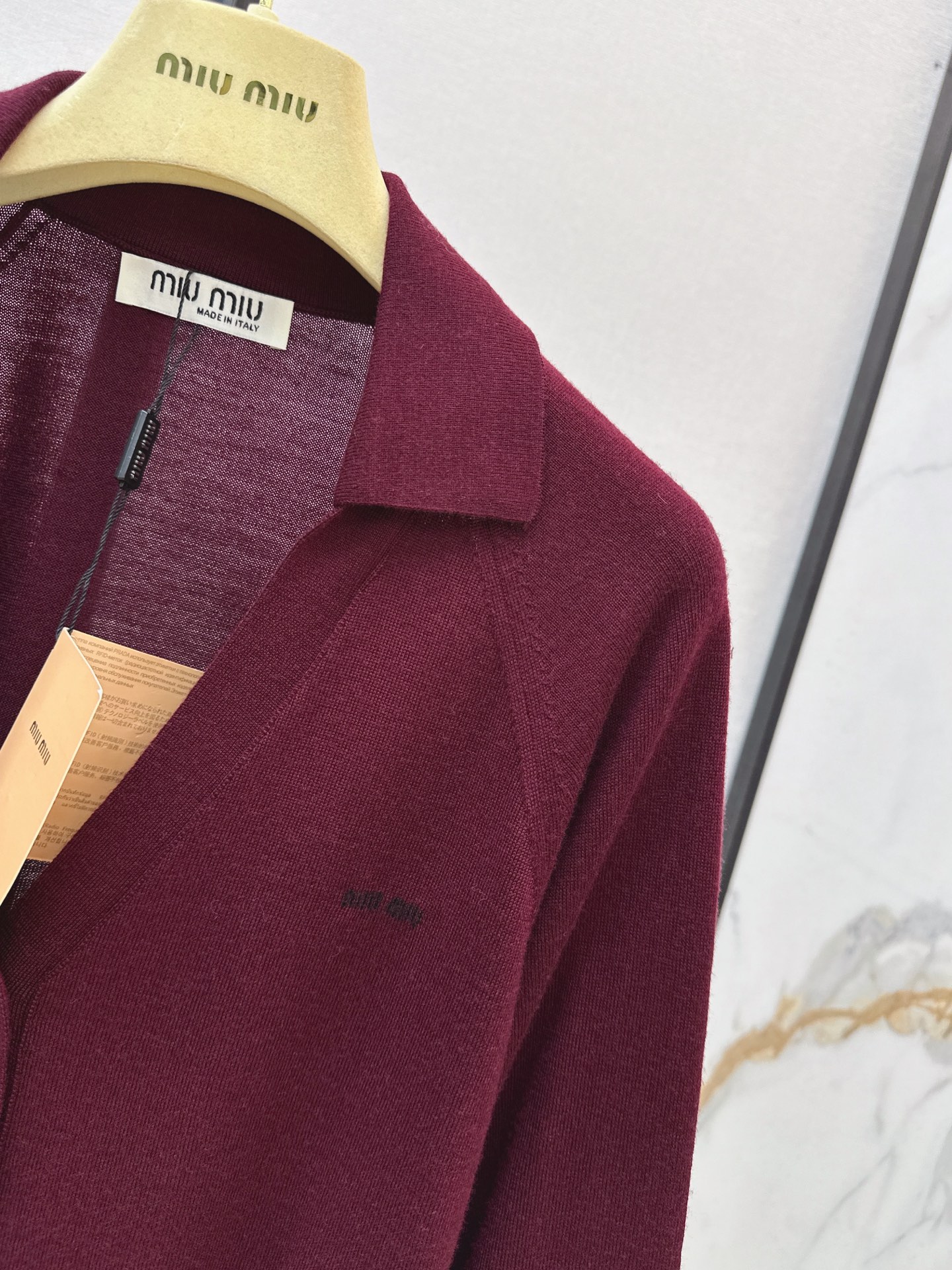 Miu 26fw jacquard knit sweater