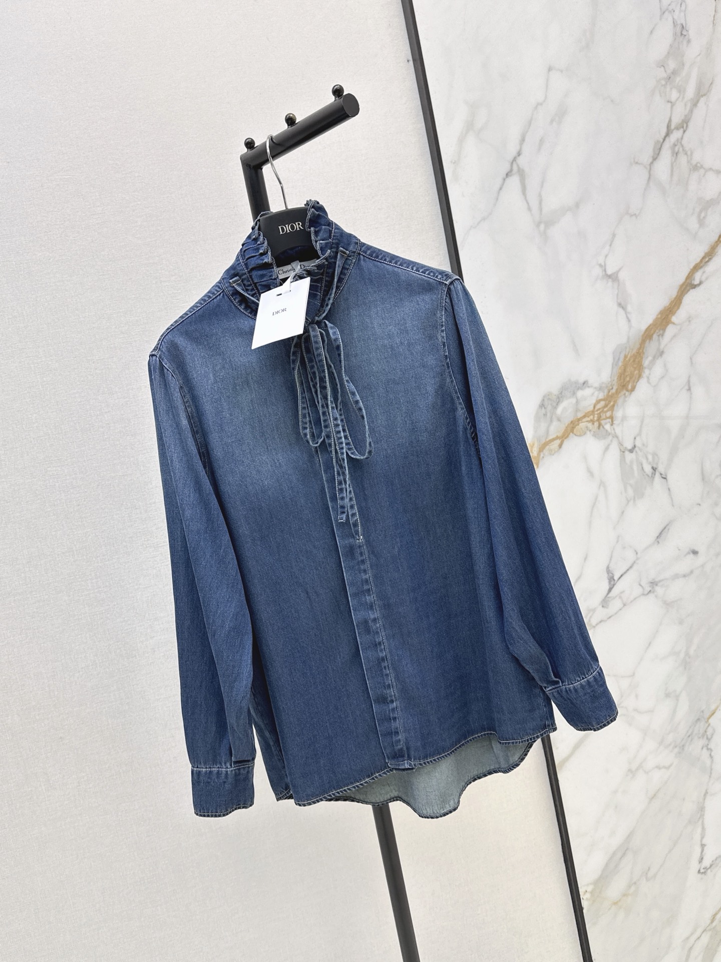 CD 26ss ribbon denim shirt