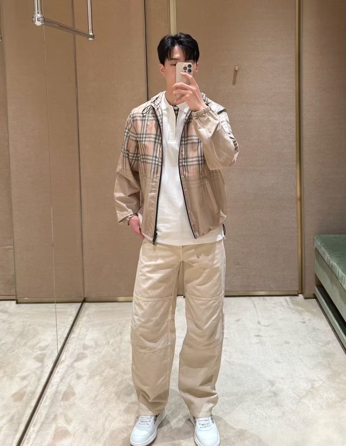 Bur graffiti plaid jacket