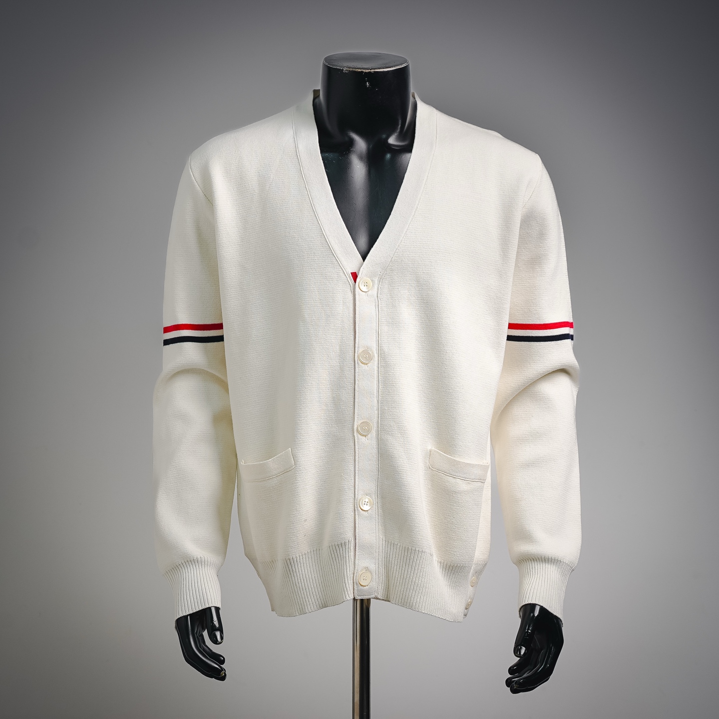 Thom striped classic cardigan