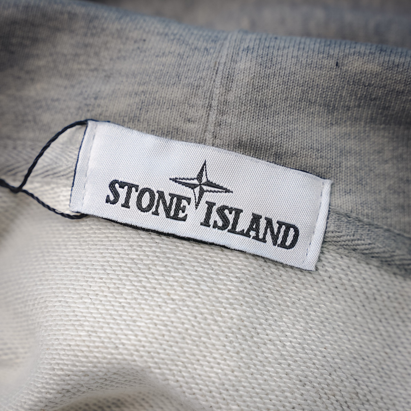 Stone logo badge hoodie