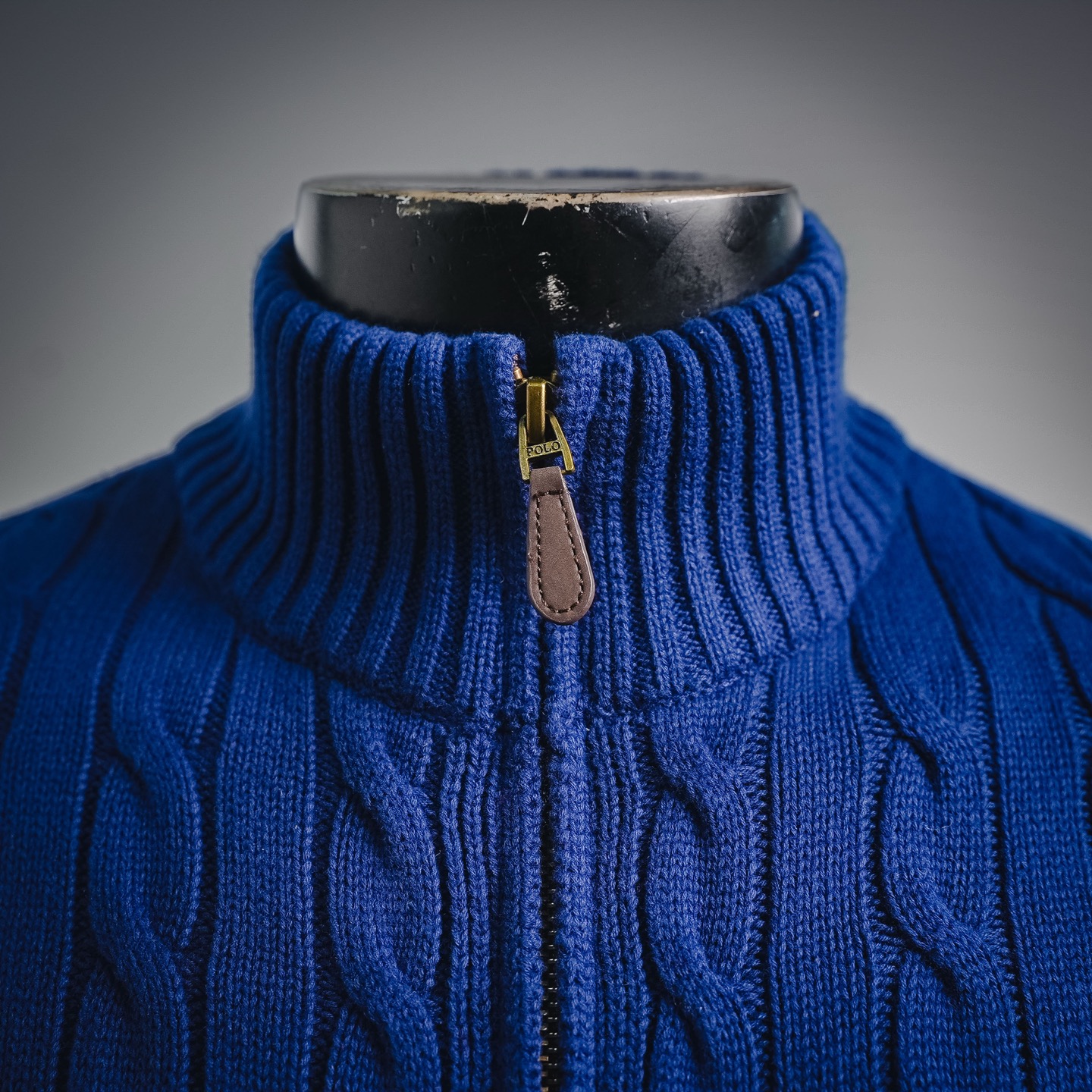 Ralph knit sweater zip-up coat