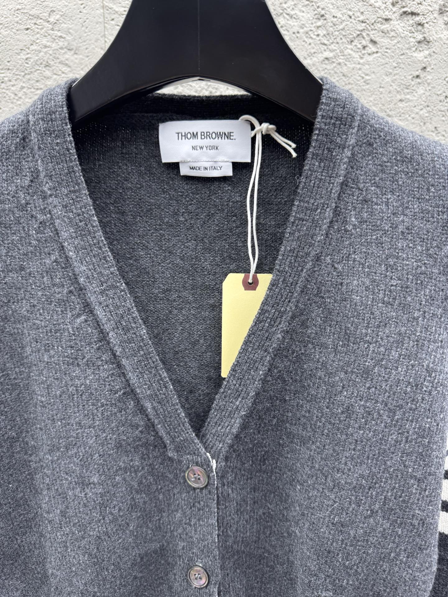 Thom contrast stripe knit cardigan