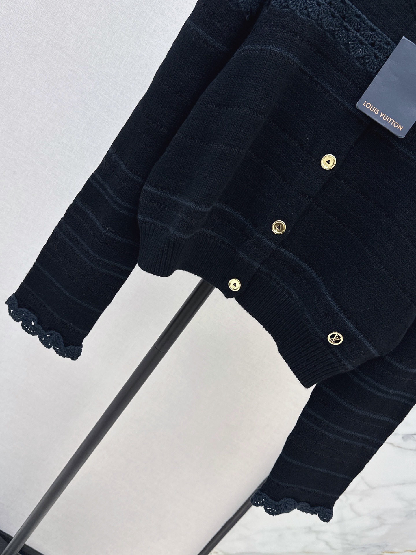 Loui 26fw lace-trim cardigan