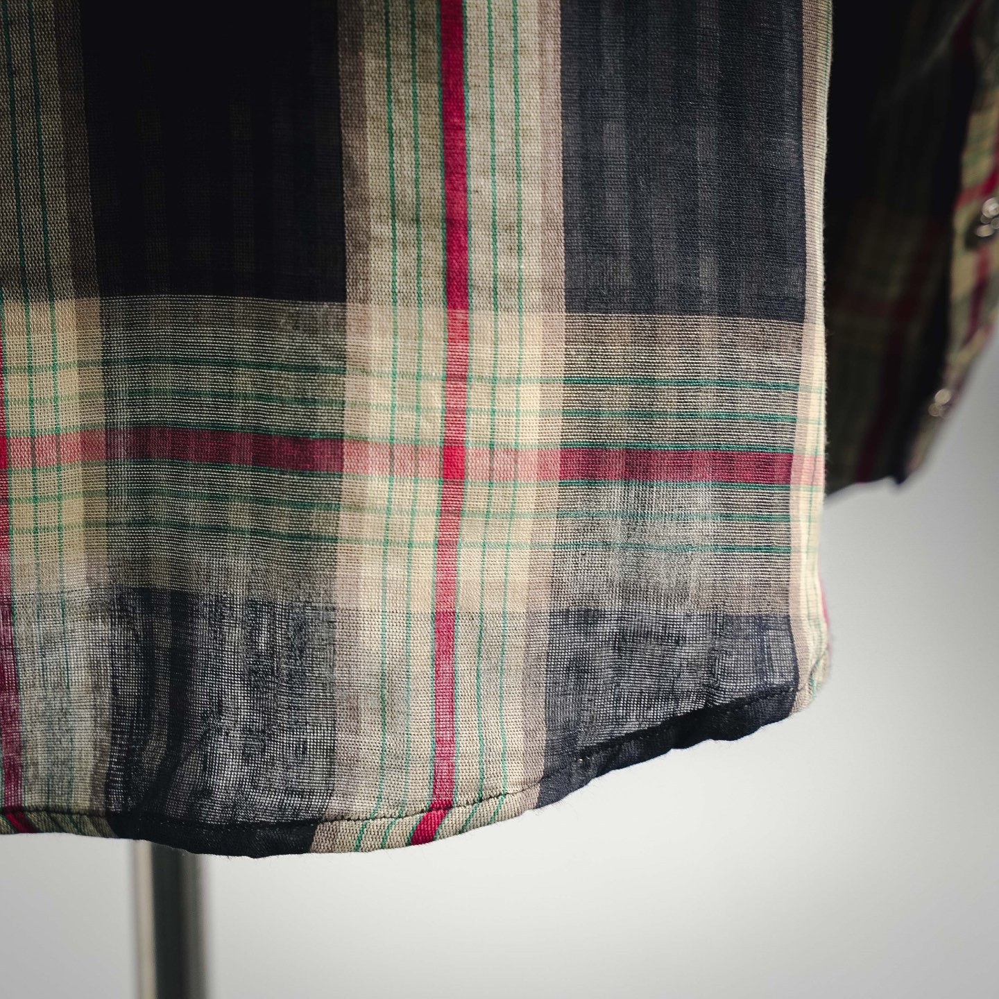 Chrome plaid long-sleeve shirts