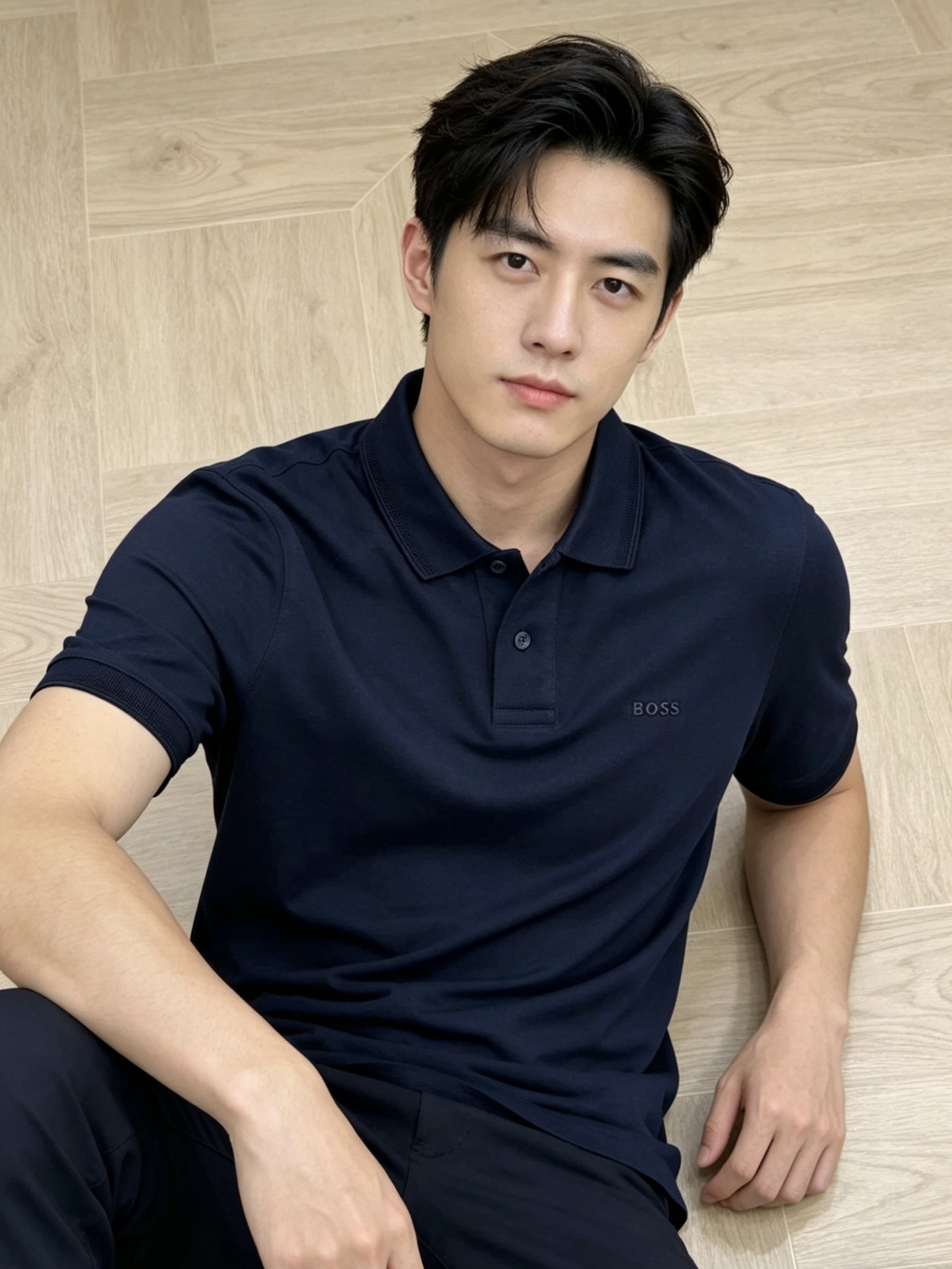 Bos embroidered Polo