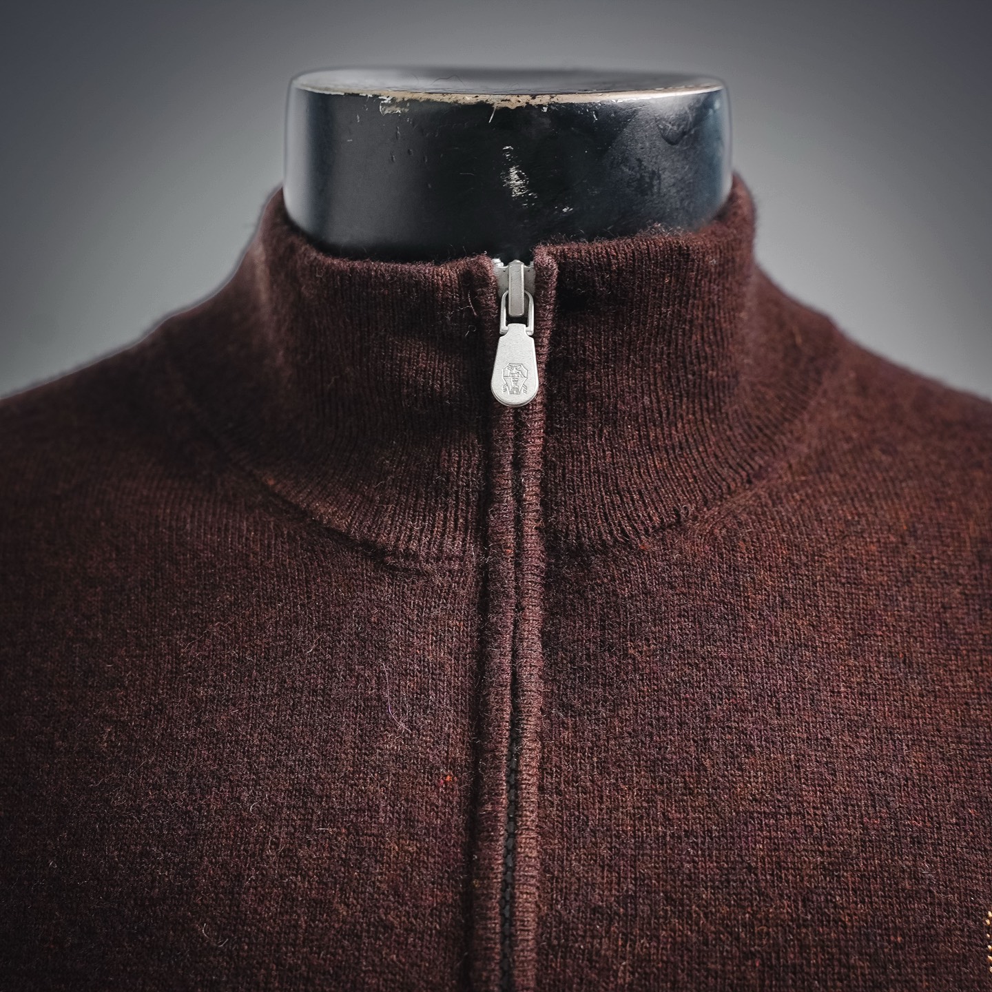 Brunello zip knit sweater