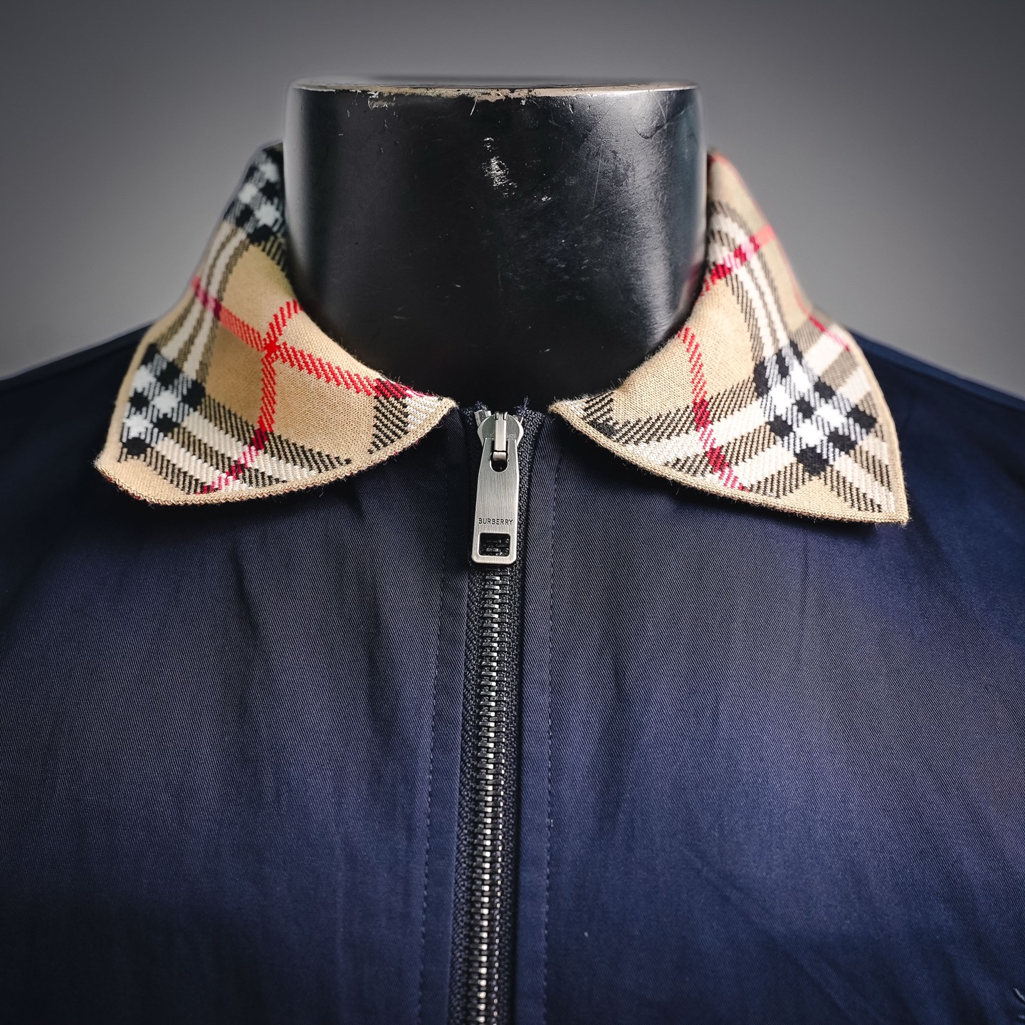 Bur plaid collared jacket