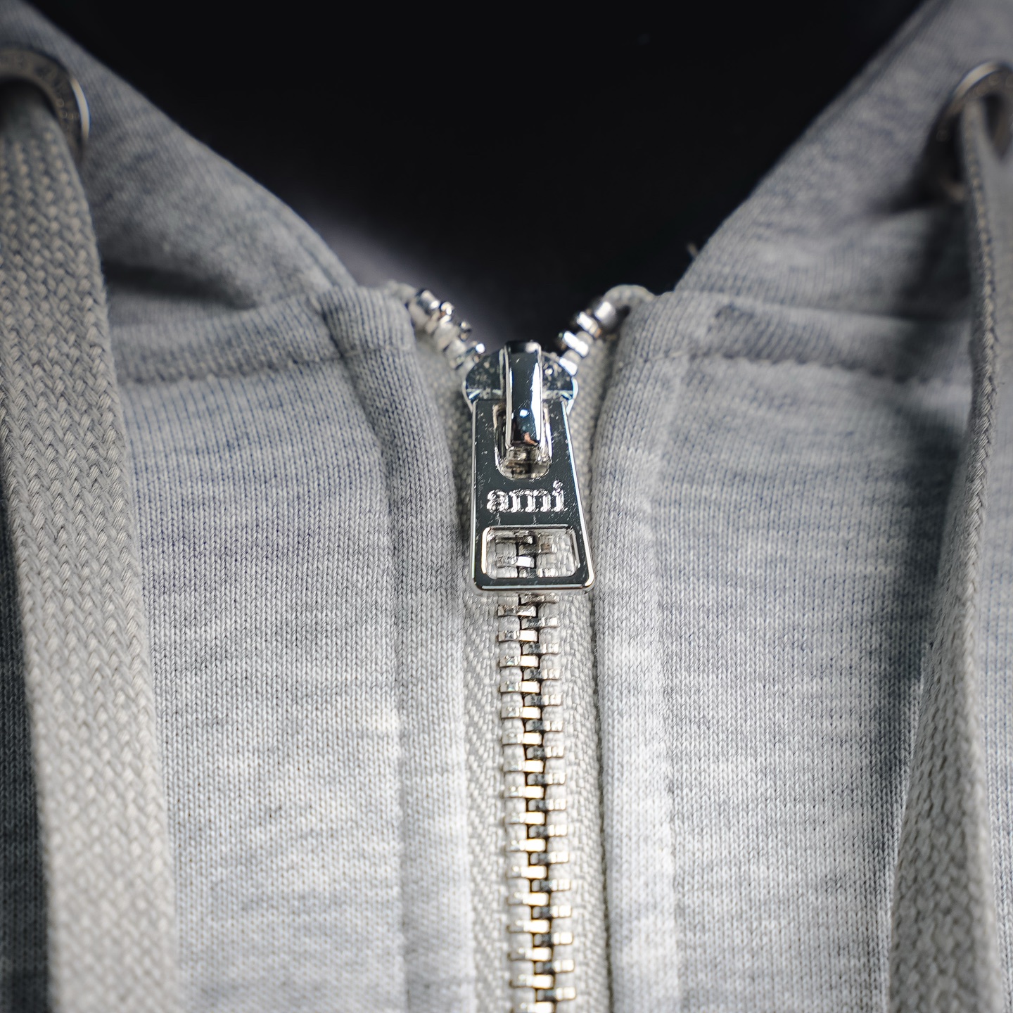 Ami embroidered zip-up jacket
