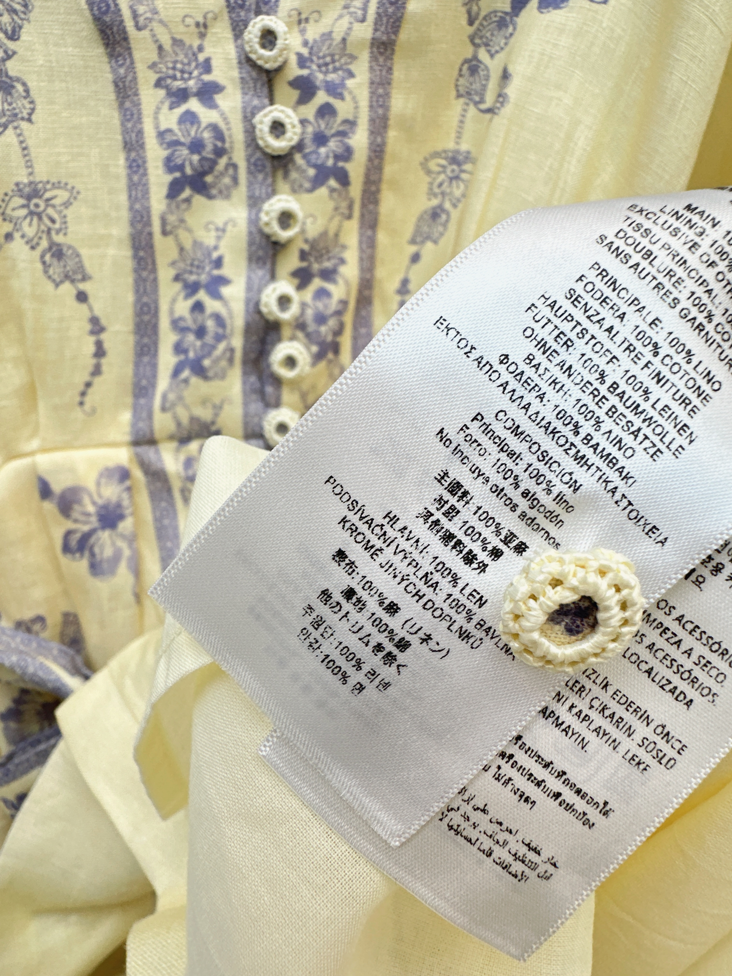 Zimm 26ss print linen dress
