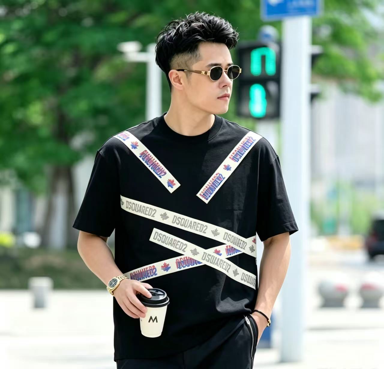 Dsqua taped t-shirt