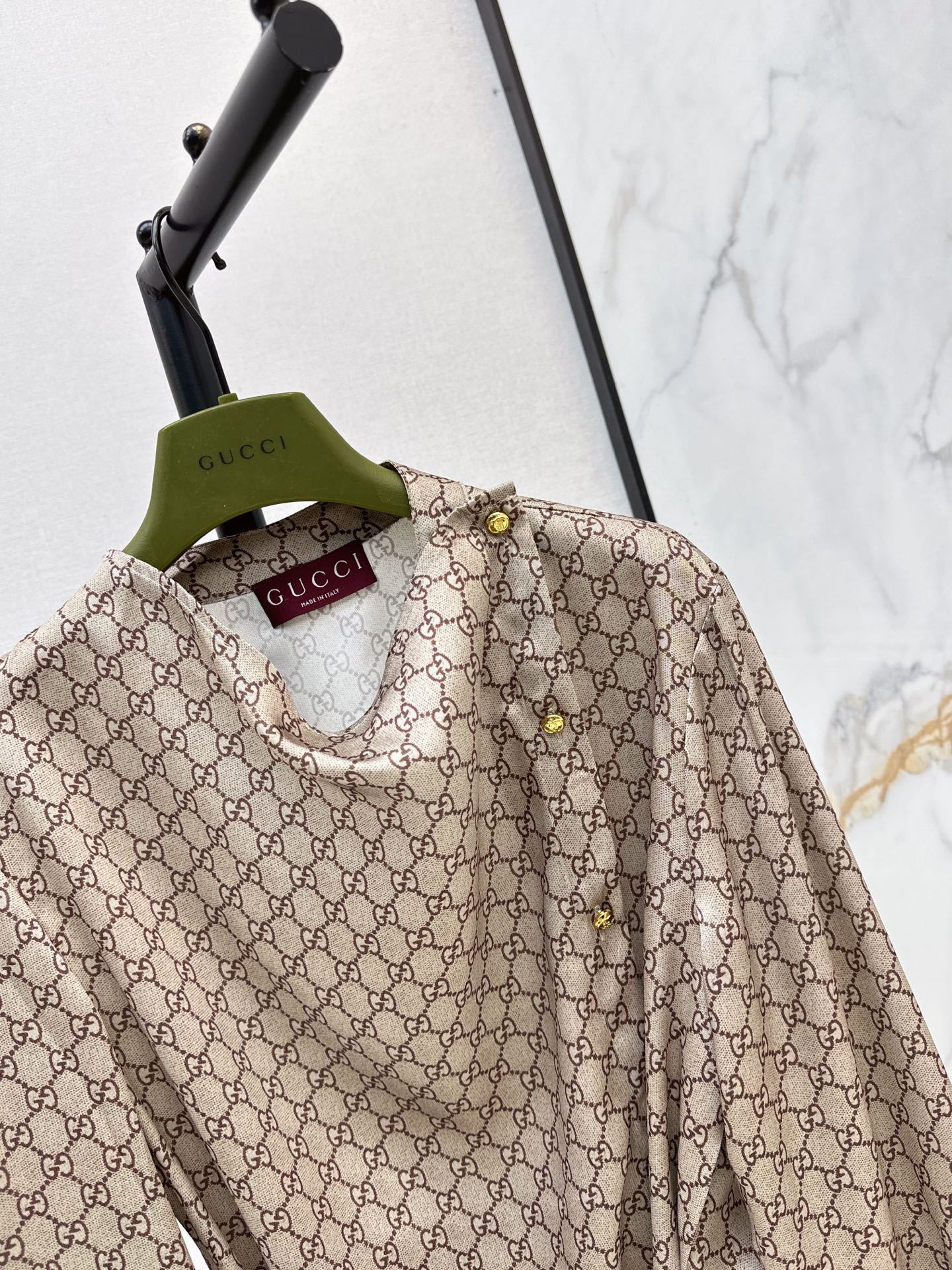 Guc 26fw print belted shirt