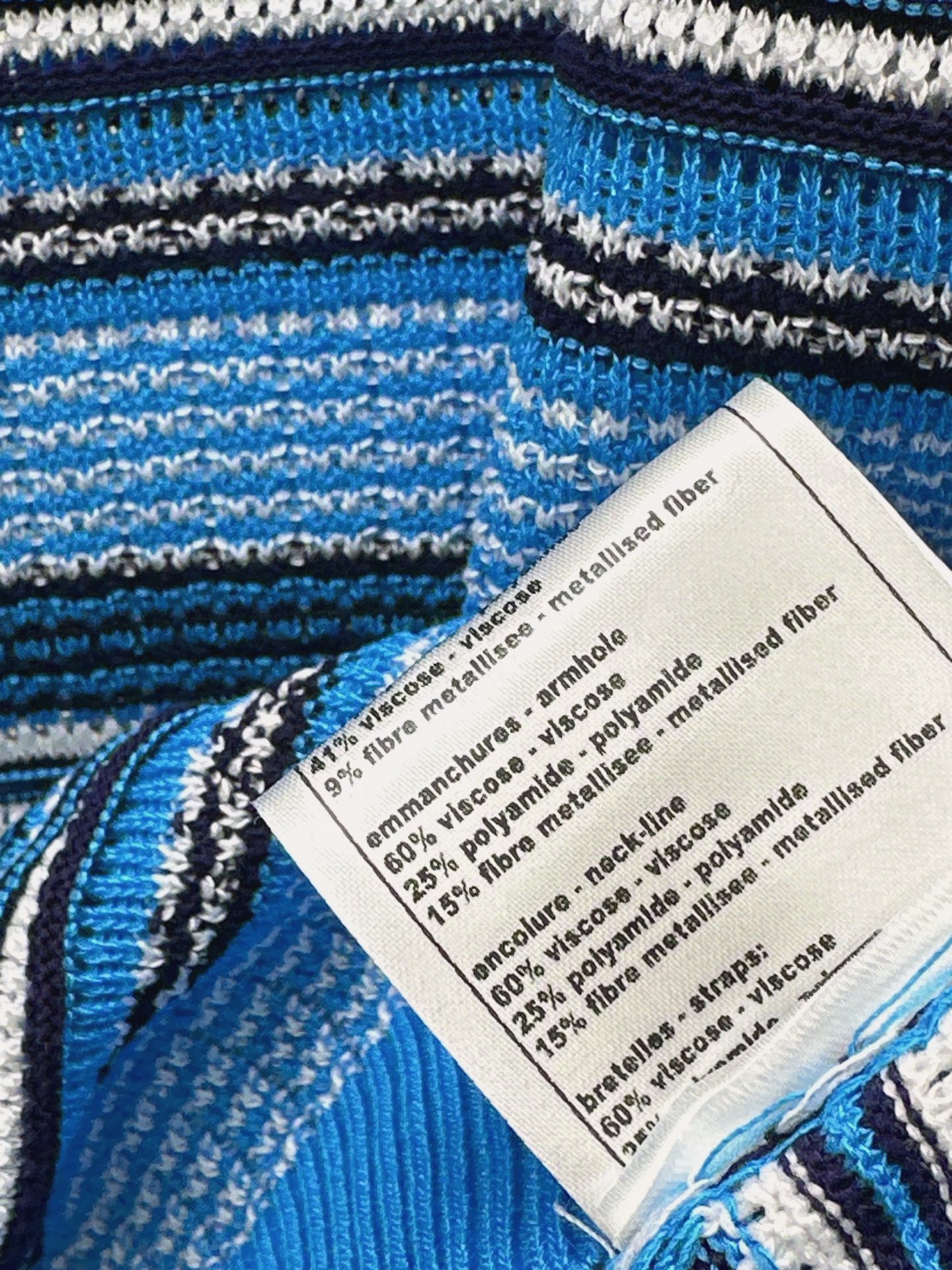 Chan 26ss striped knitwear