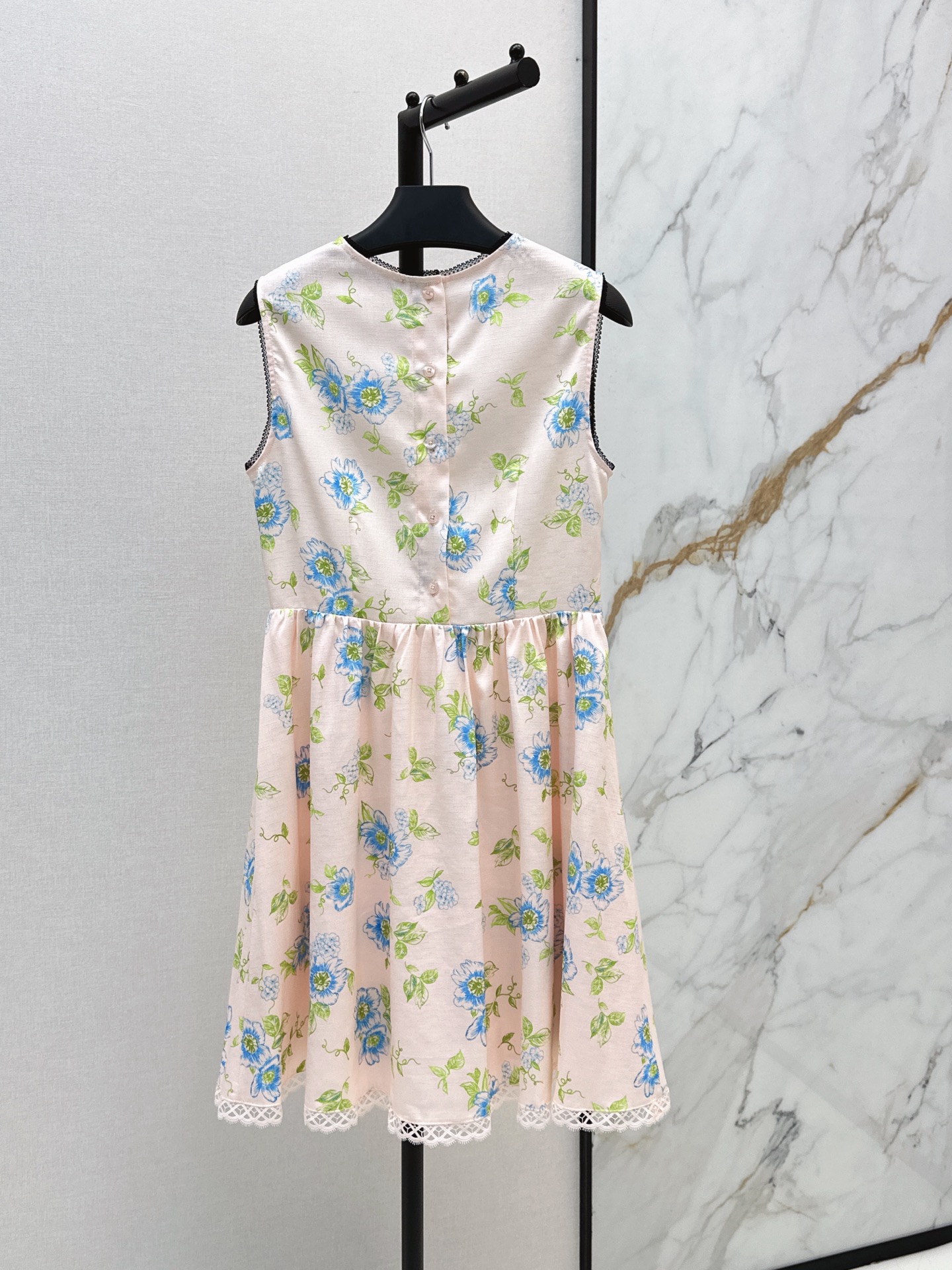 Pra 26ss sleeveless print dress