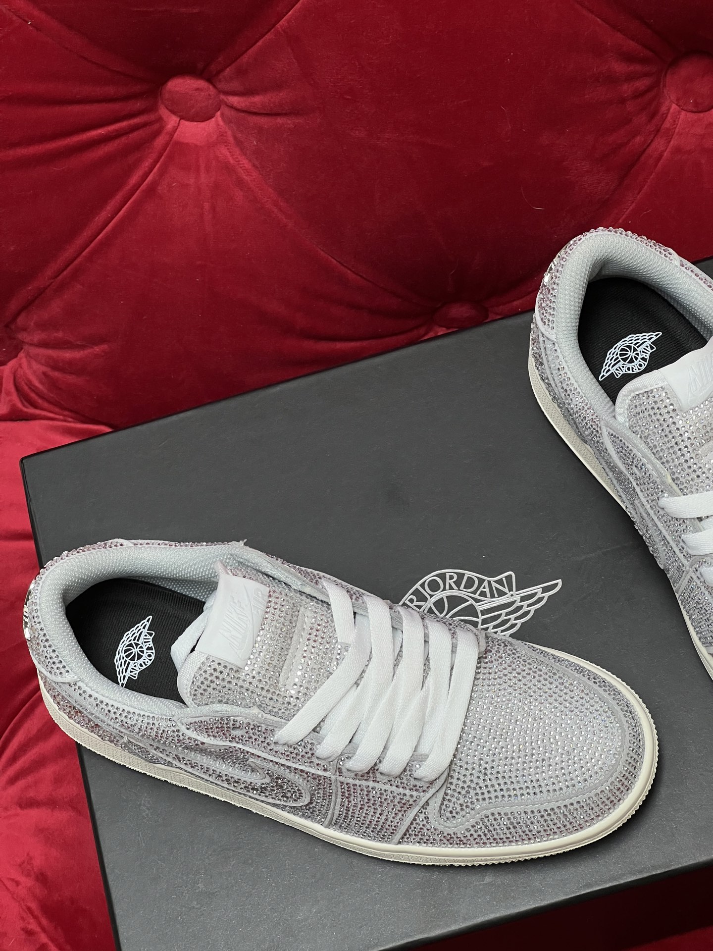 Air rhinestone sneakers
