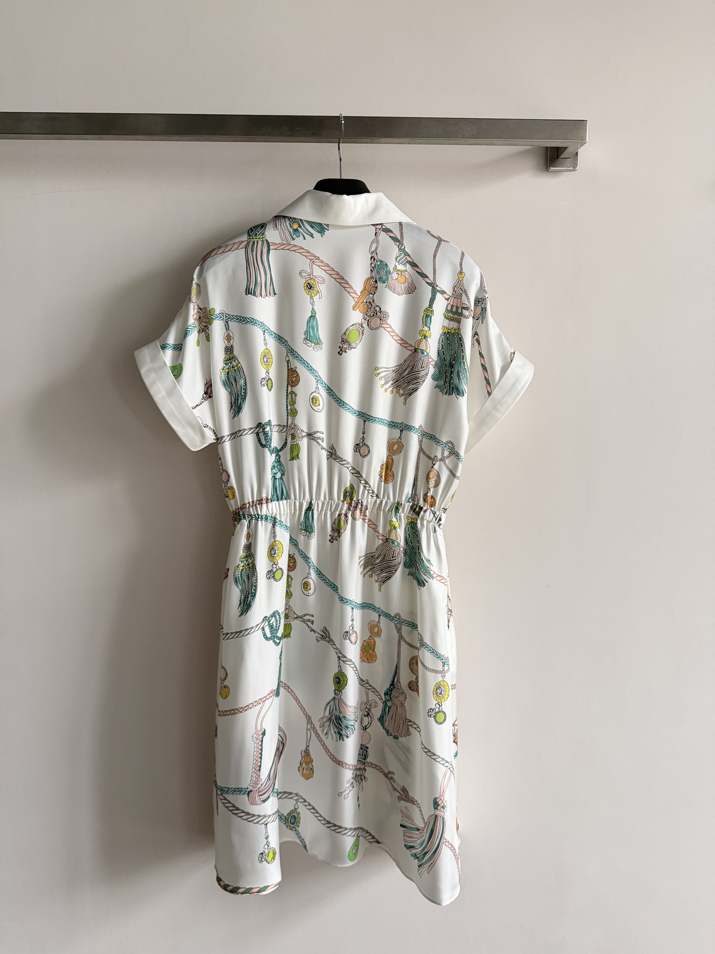 Vers 26ss Printed Shirt Dress