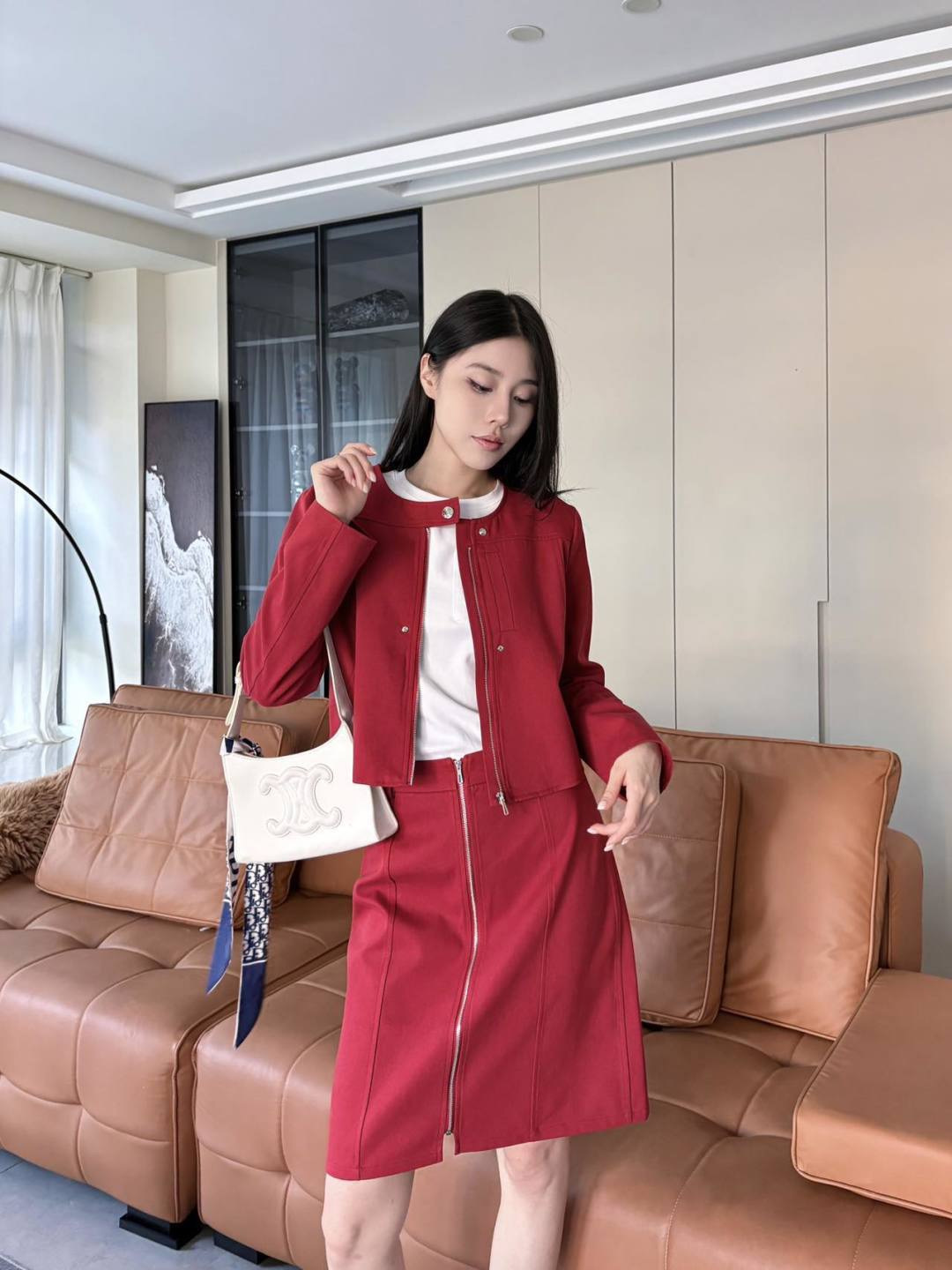 Her 26ss zip-up skirt