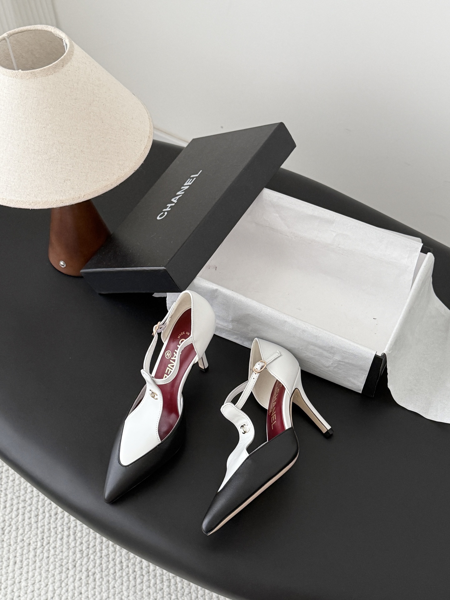 Chan 26P t-strap stilettoes