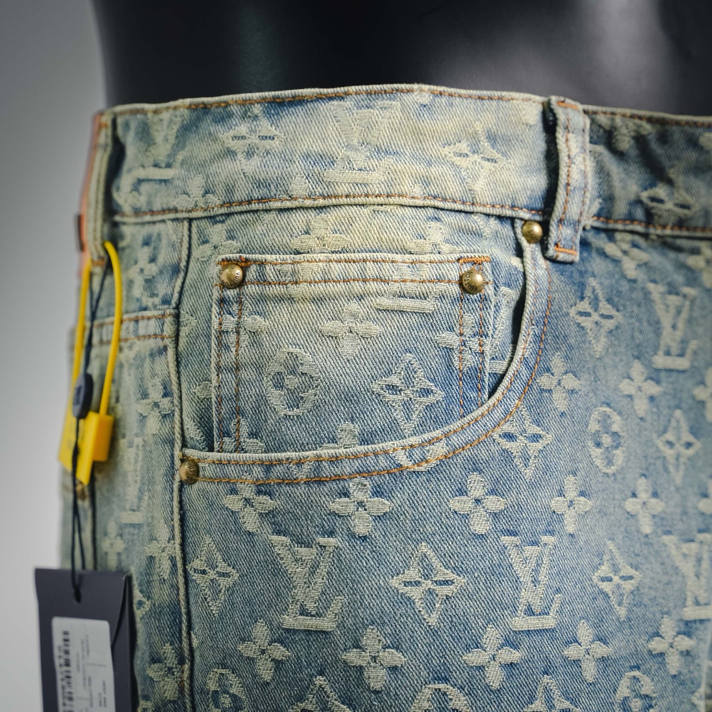 Louis jacquard staright-leg jeans