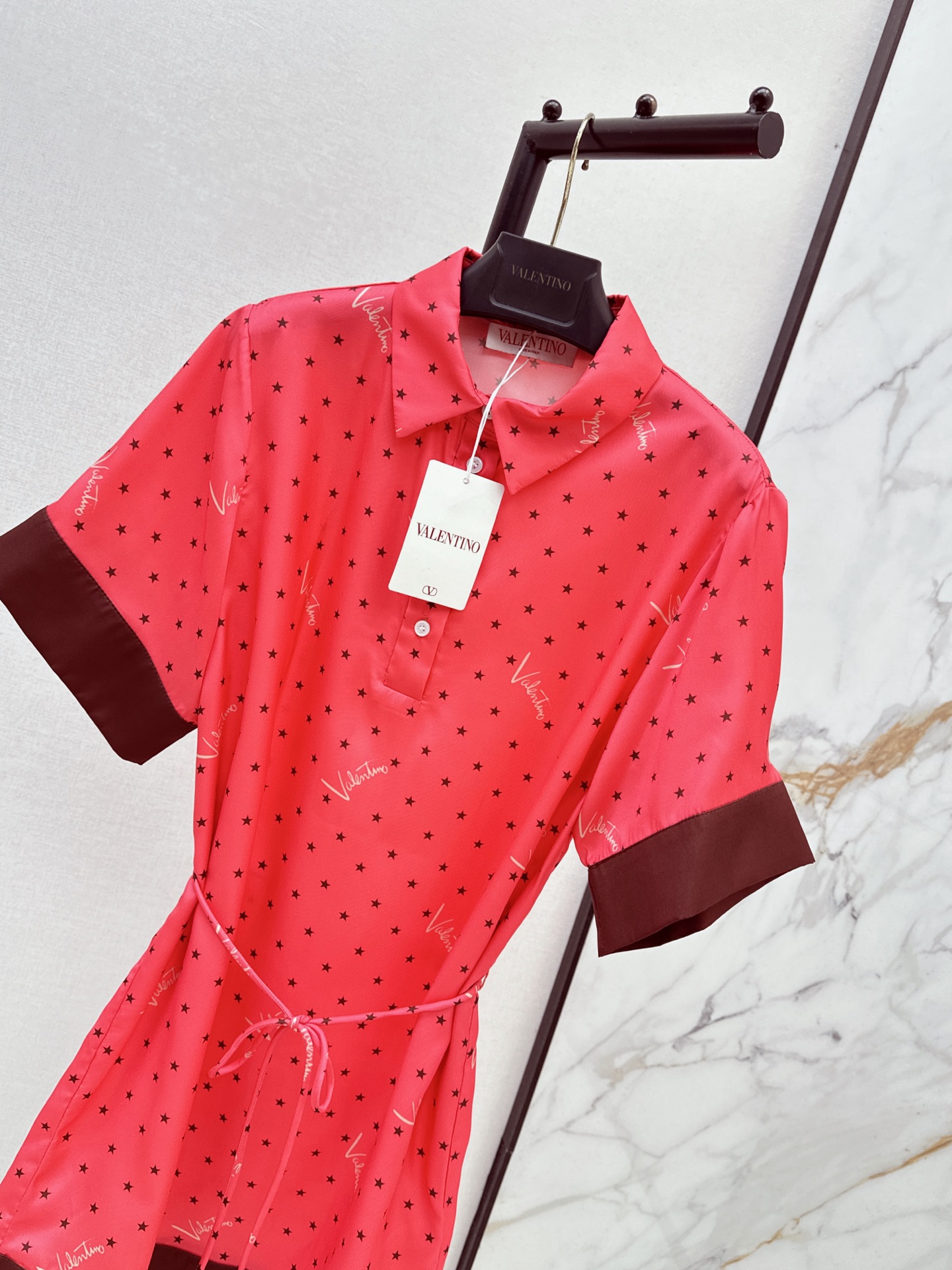 Valen 26fw print shirt dress