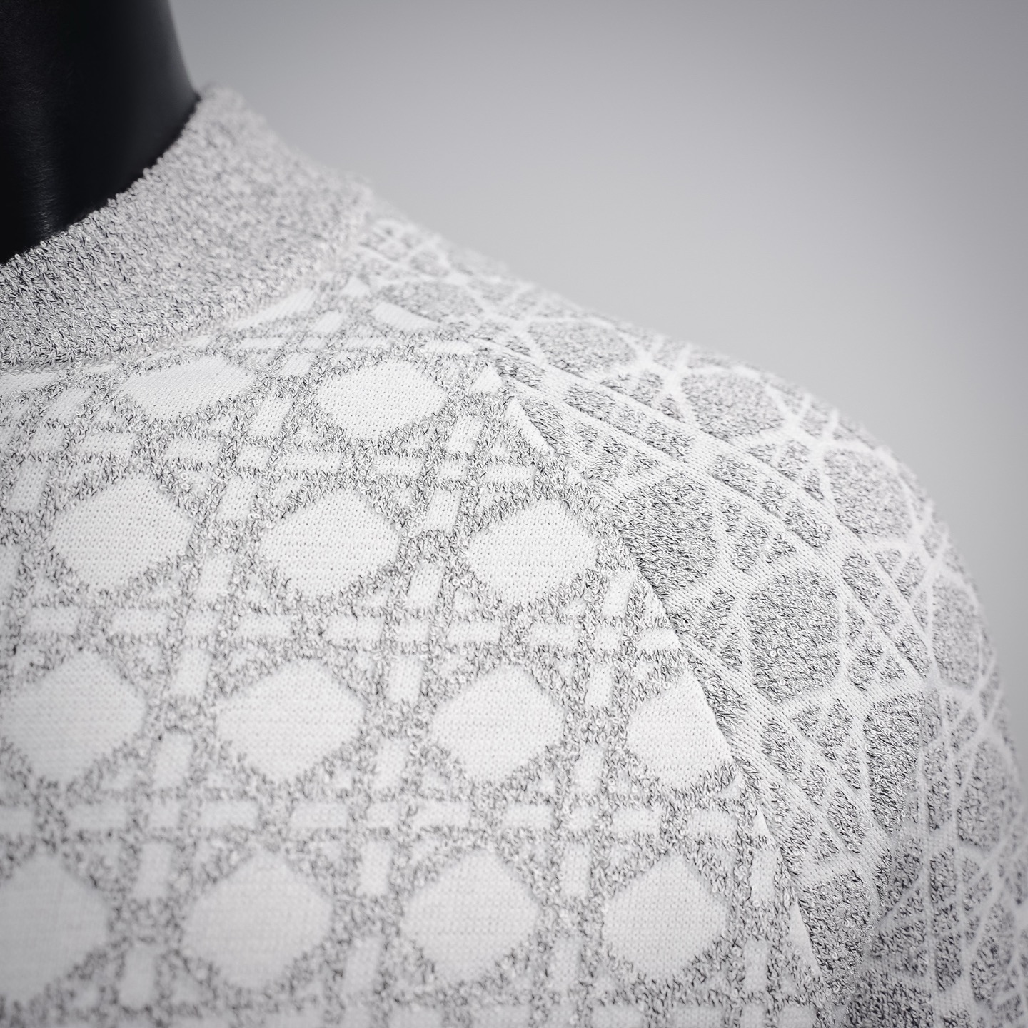 CD jacquard knit jacket