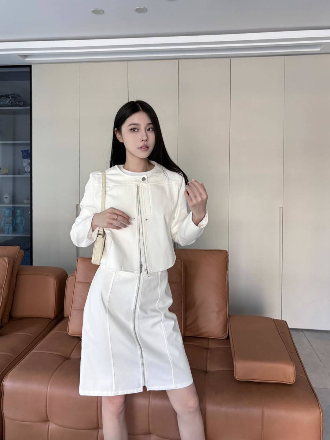 Her 26ss zip-up skirt