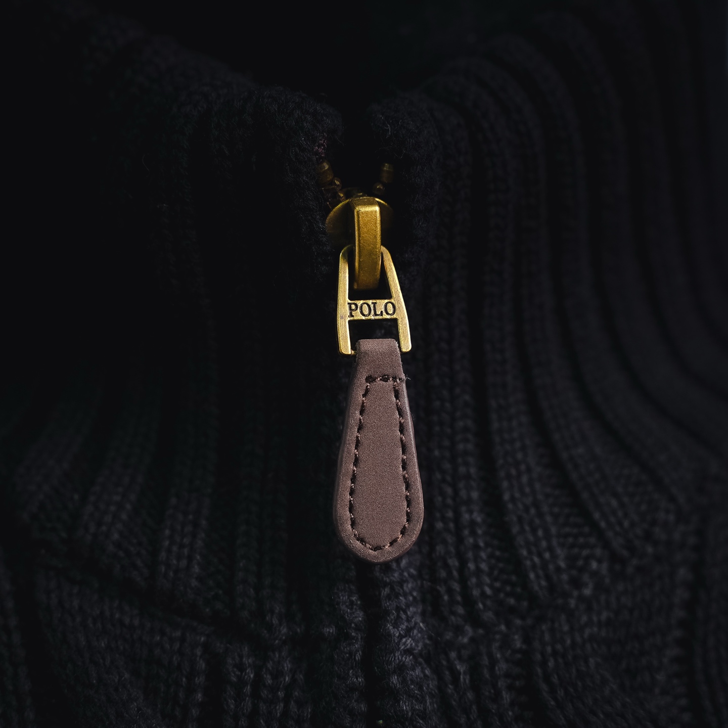 Ralph knit sweater zip-up coat