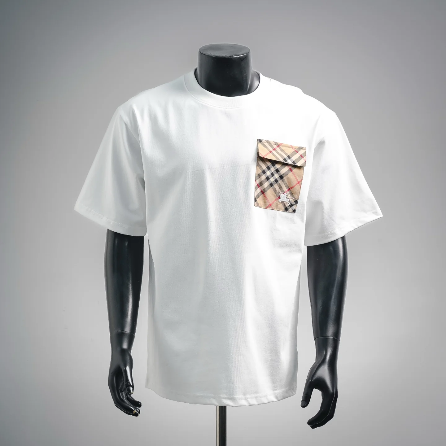 Bur plaid embroidered t-shirt