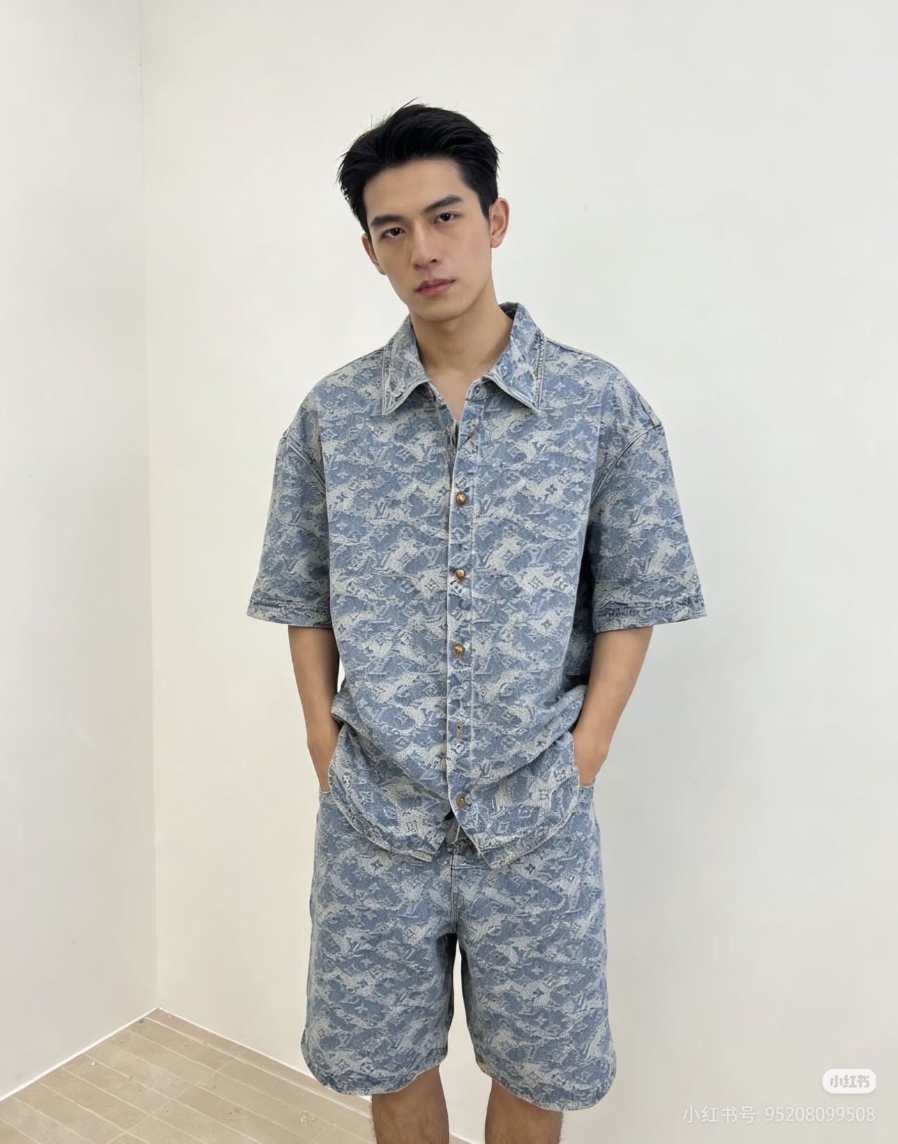 Louis jacquard denim t-shirt