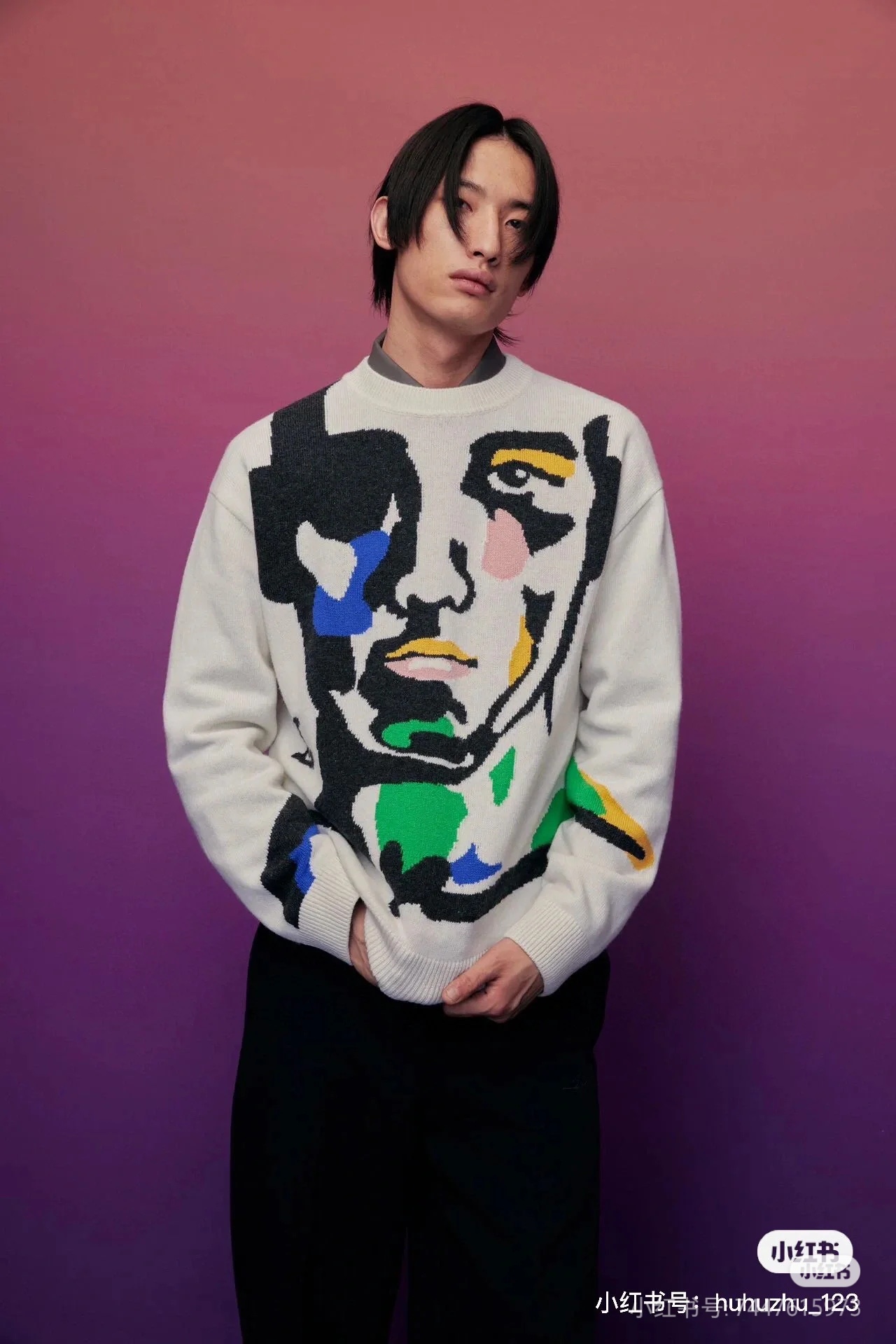 Louis artistic graphic sweater