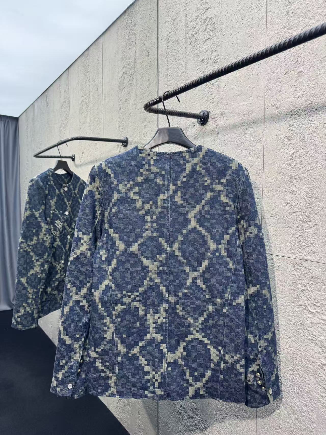 Louis snake jacquard denim jacket