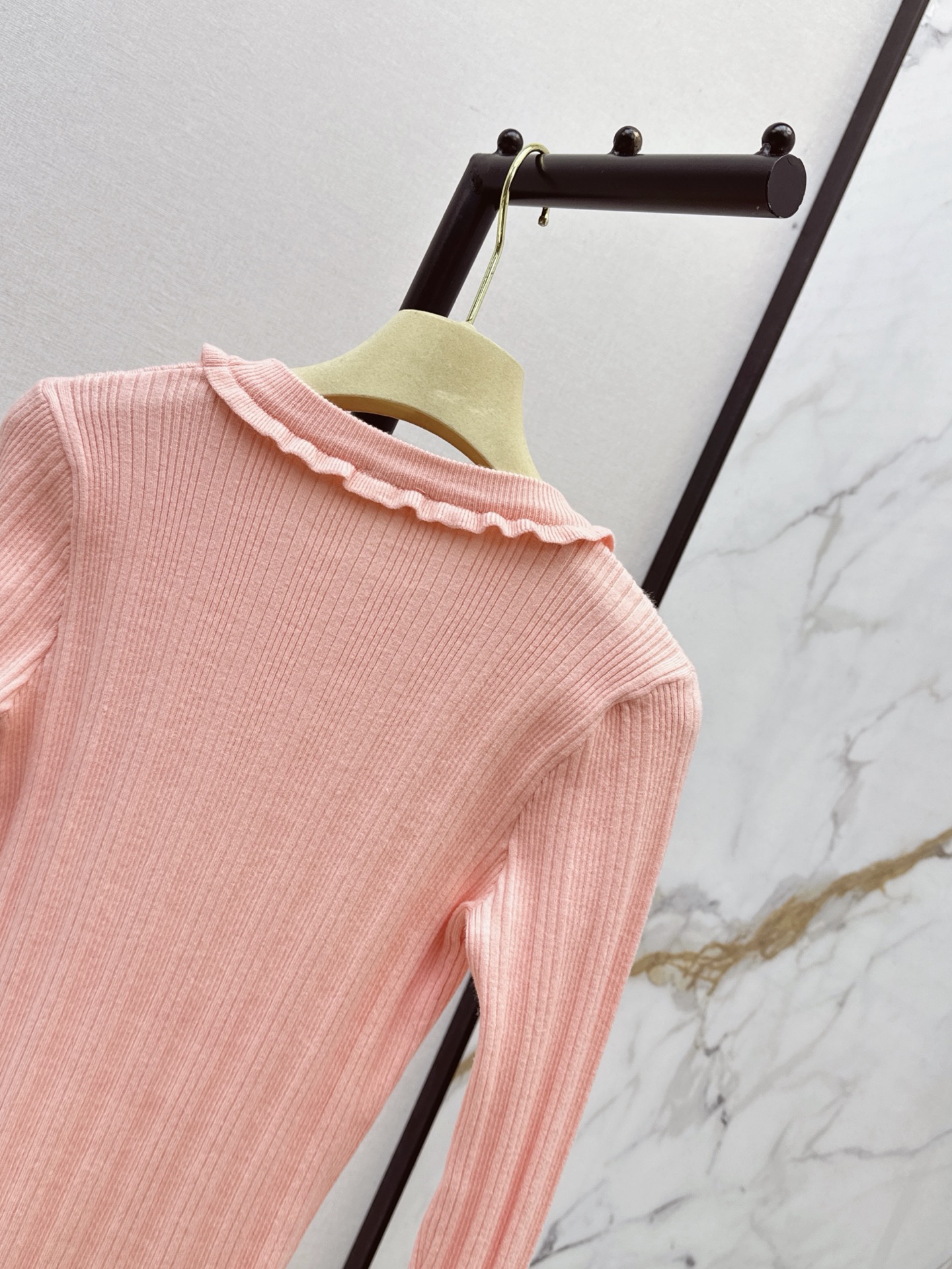 Miu 26fw slim-fit knit basic tee