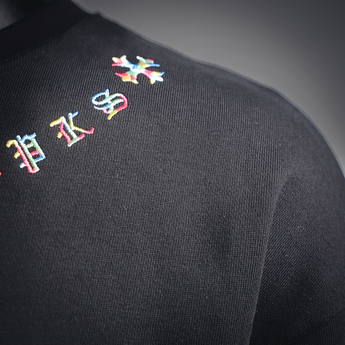 Chrome embroidered gothic sweatshirt