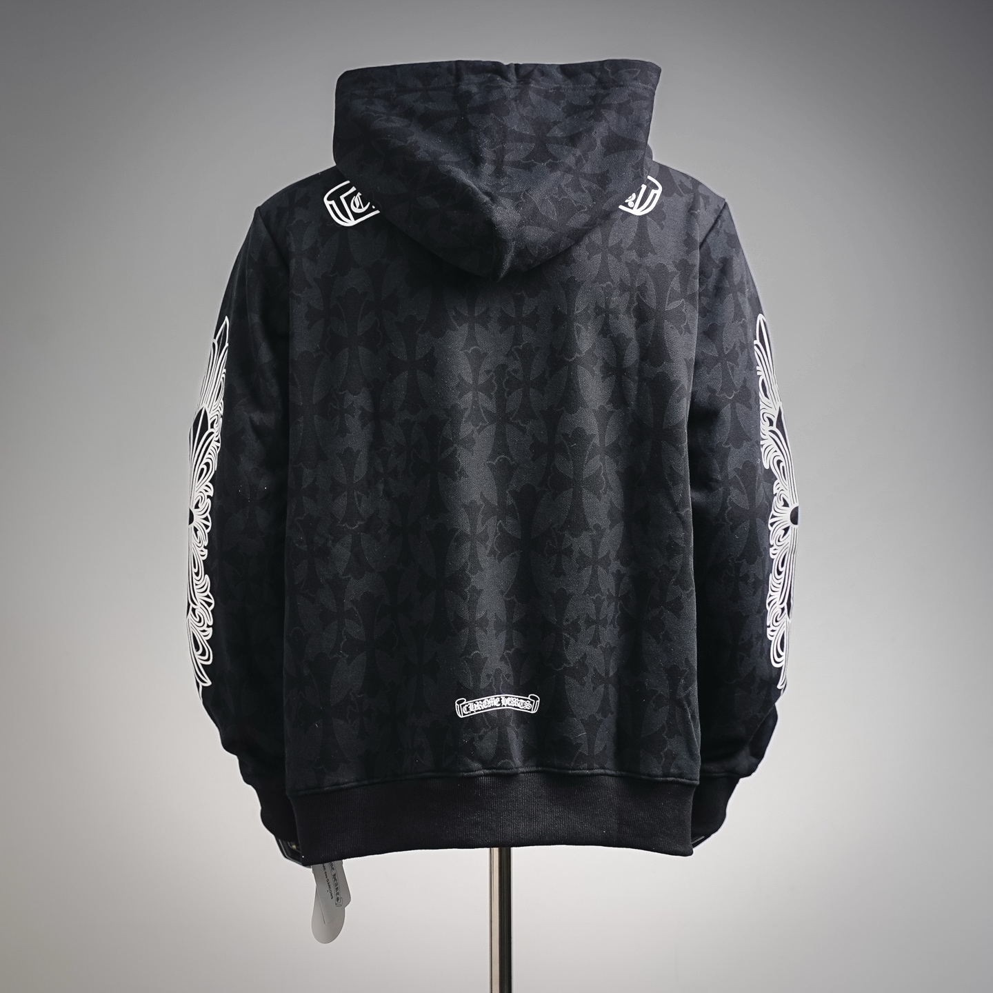 Chrome tonal all-over hoodie