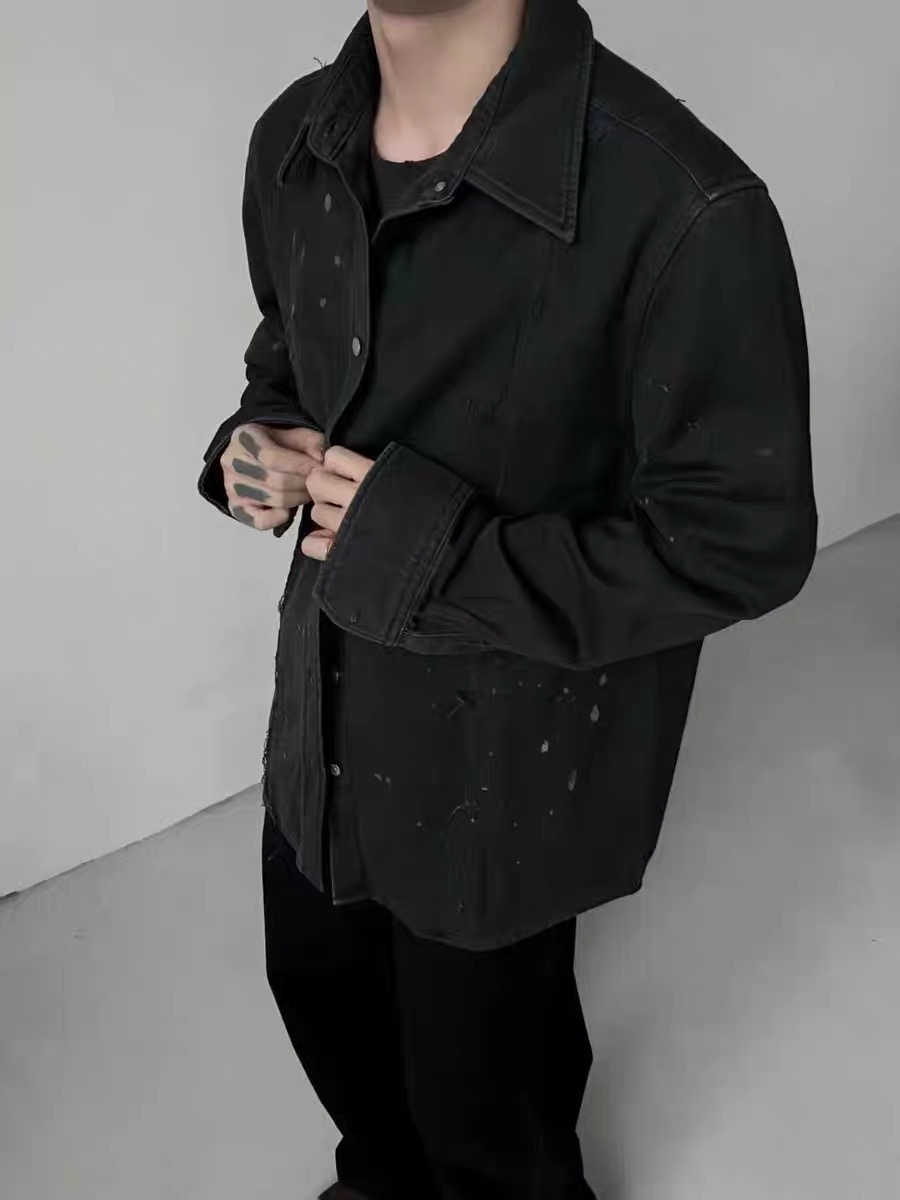 Maison denim long-sleeved shirts