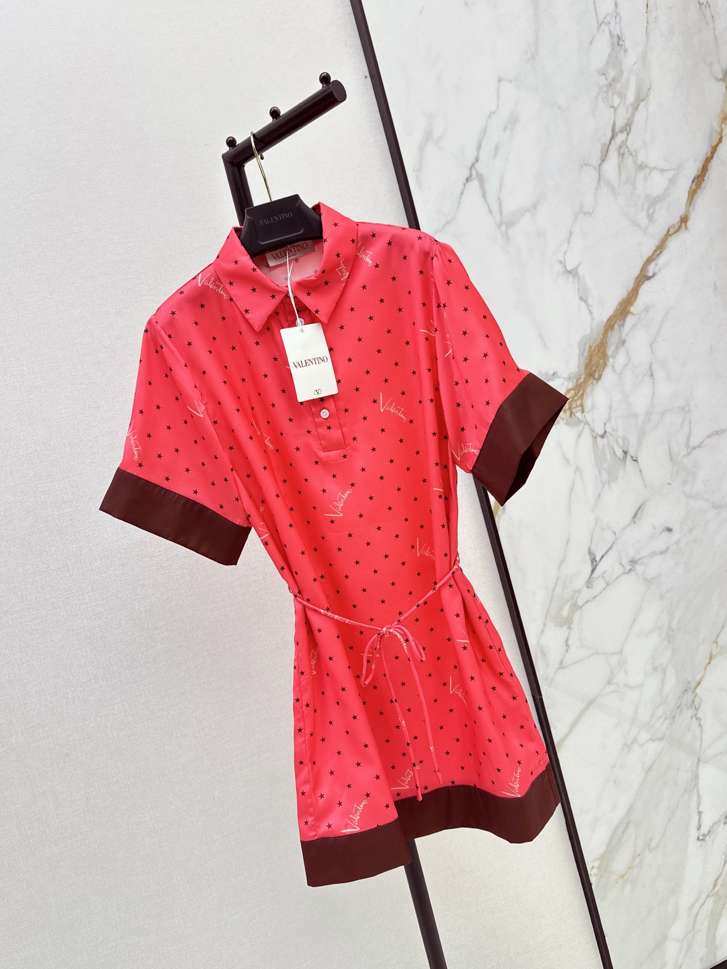 Valen 26fw print shirt dress
