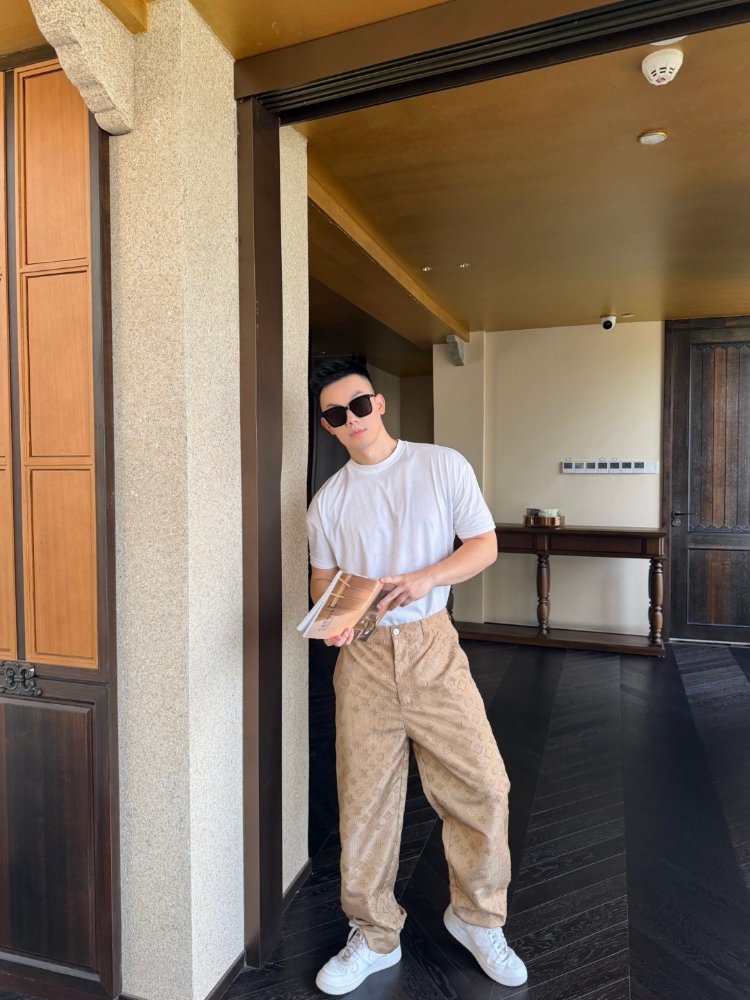 Louis all-over jacquard pants