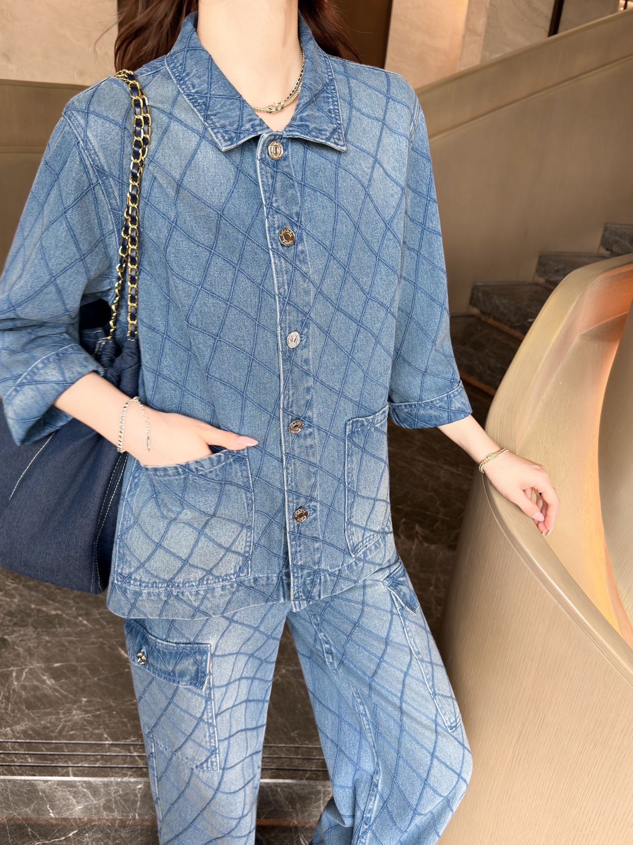 Chan 26ss embroidery denim jacket