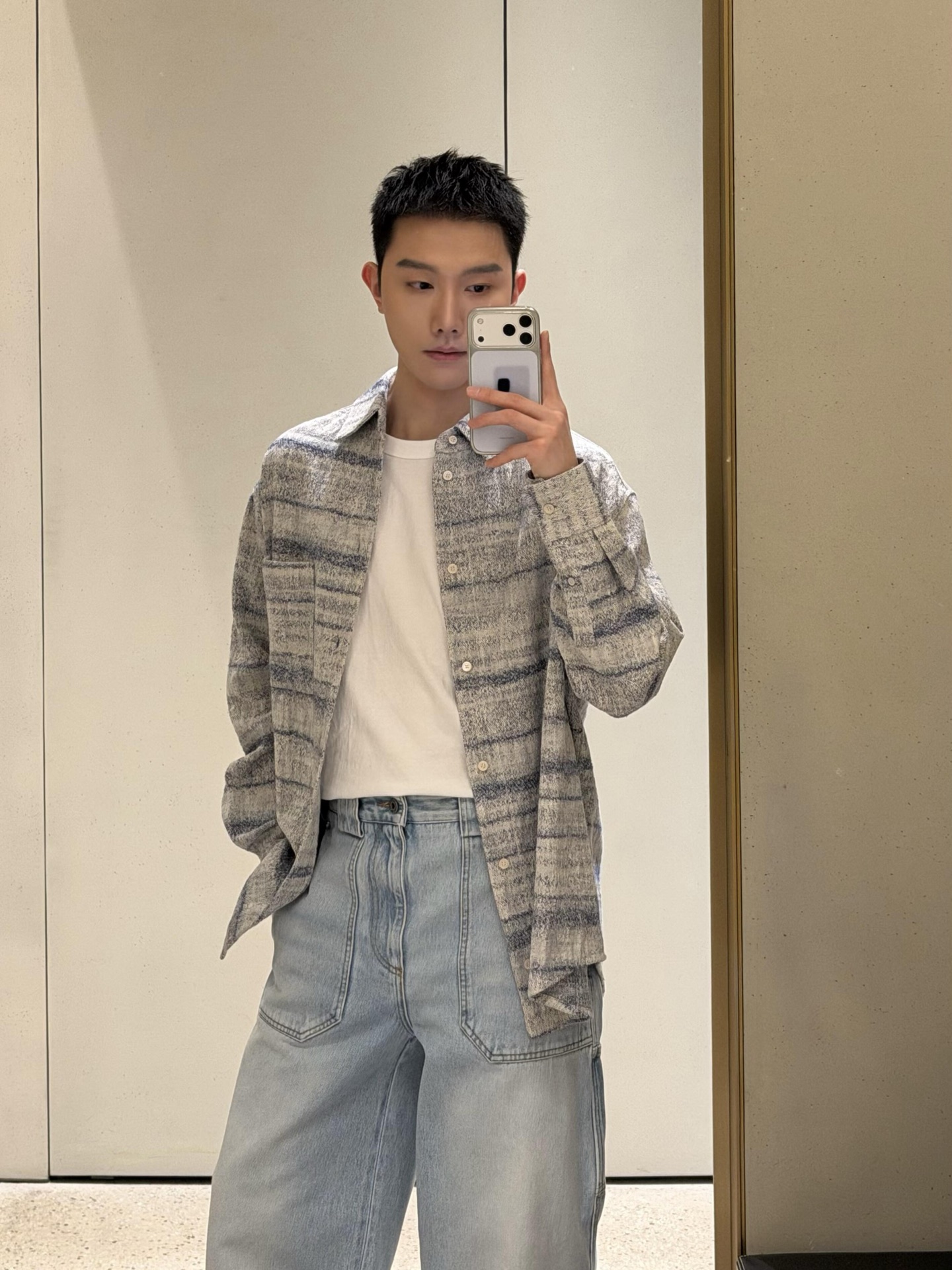 Loe textured denim shirts